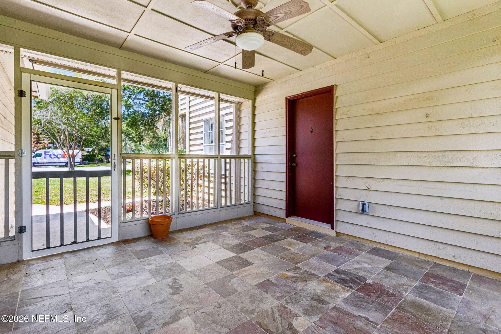 Screened Breezeway/Patio to Garage Facing Cul-De-Sac — 1461 HOPKINS CREEK Lane, Neptune Beach, FL 32266