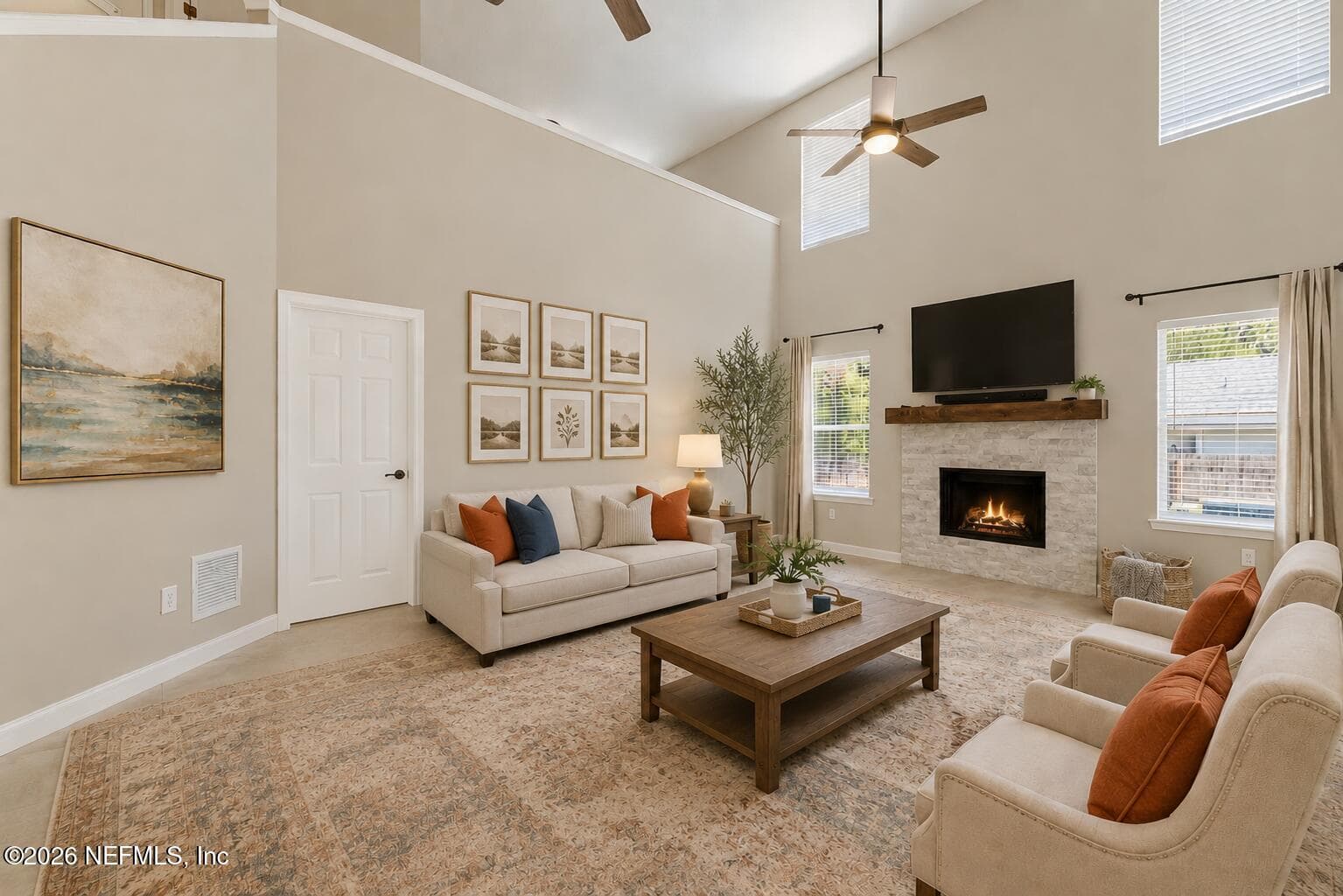 Family Room (Virtually Staged) — 811 HICKORY KNOLLS Drive, Green Cove Springs, FL 32043