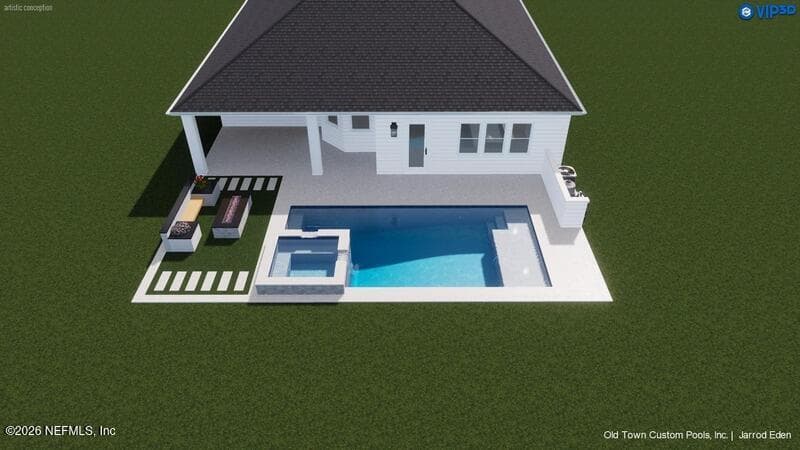 Pool Rendering By Old Town Custom Pools — 114 PALM CREST Drive, Ponte Vedra, FL 32081
