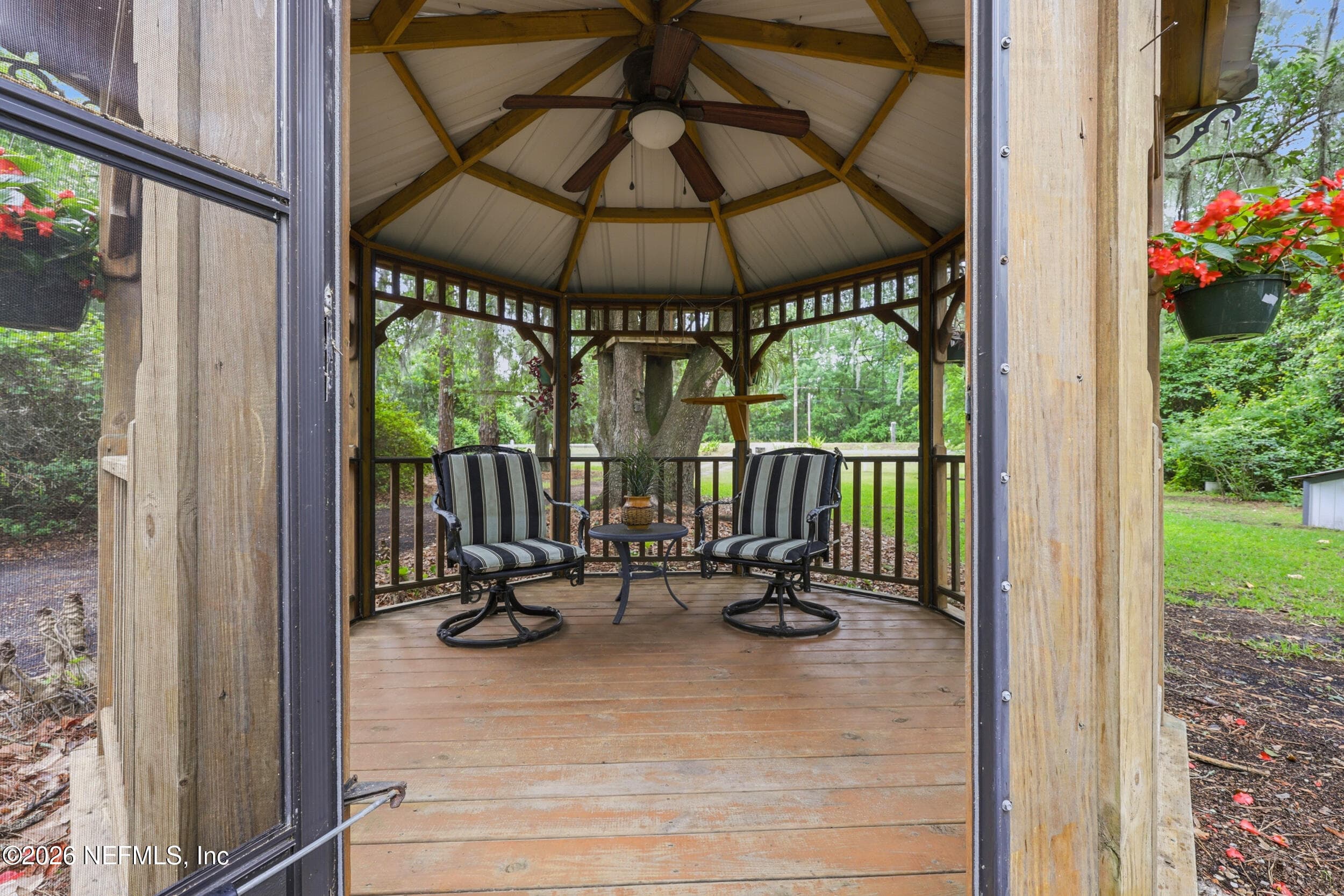 Gazebo with Electric and Fan — 5419 COUNTY ROAD 352, Keystone Heights, FL 32656