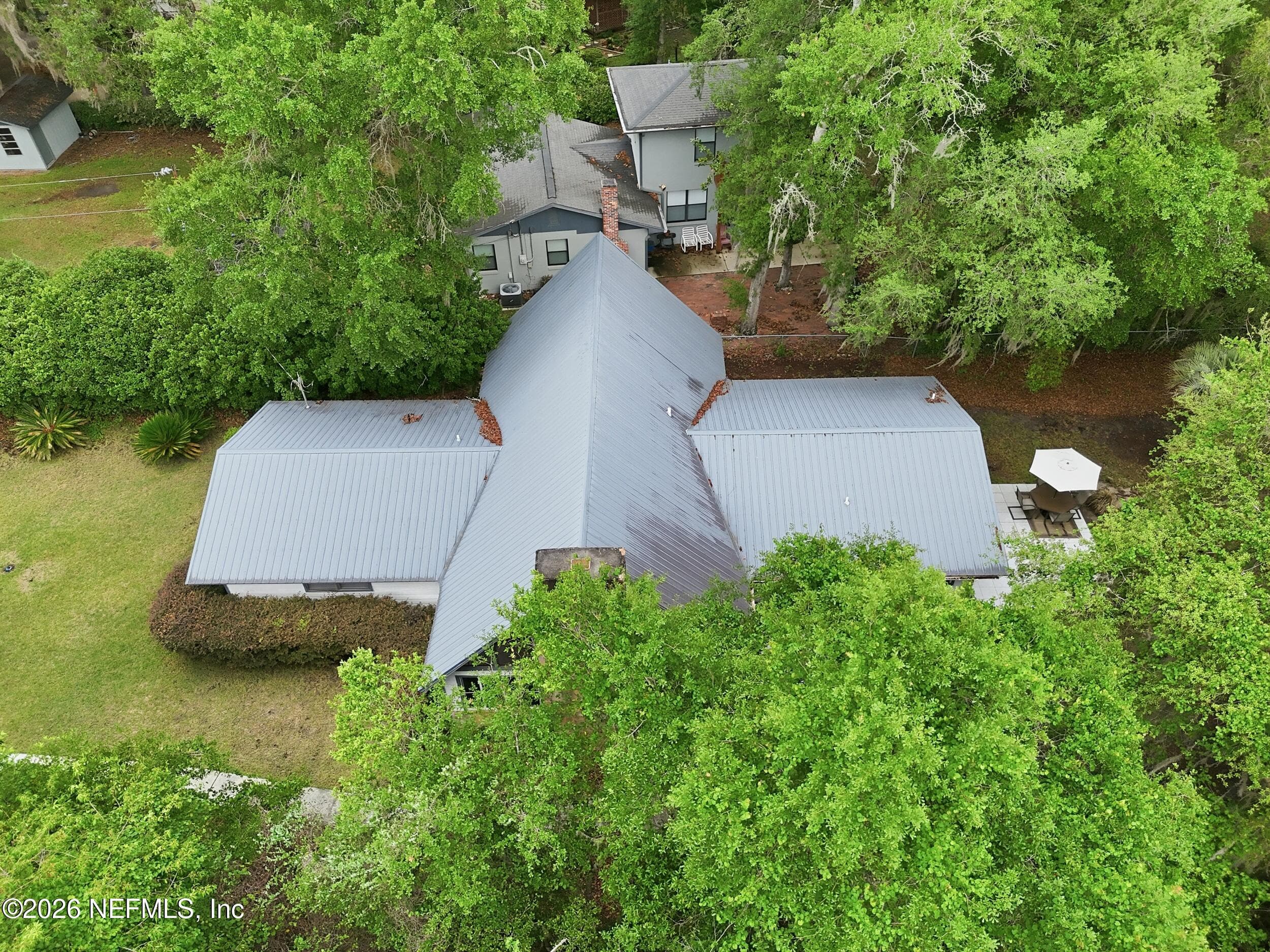Aerial Side View of Home — 5419 COUNTY ROAD 352, Keystone Heights, FL 32656