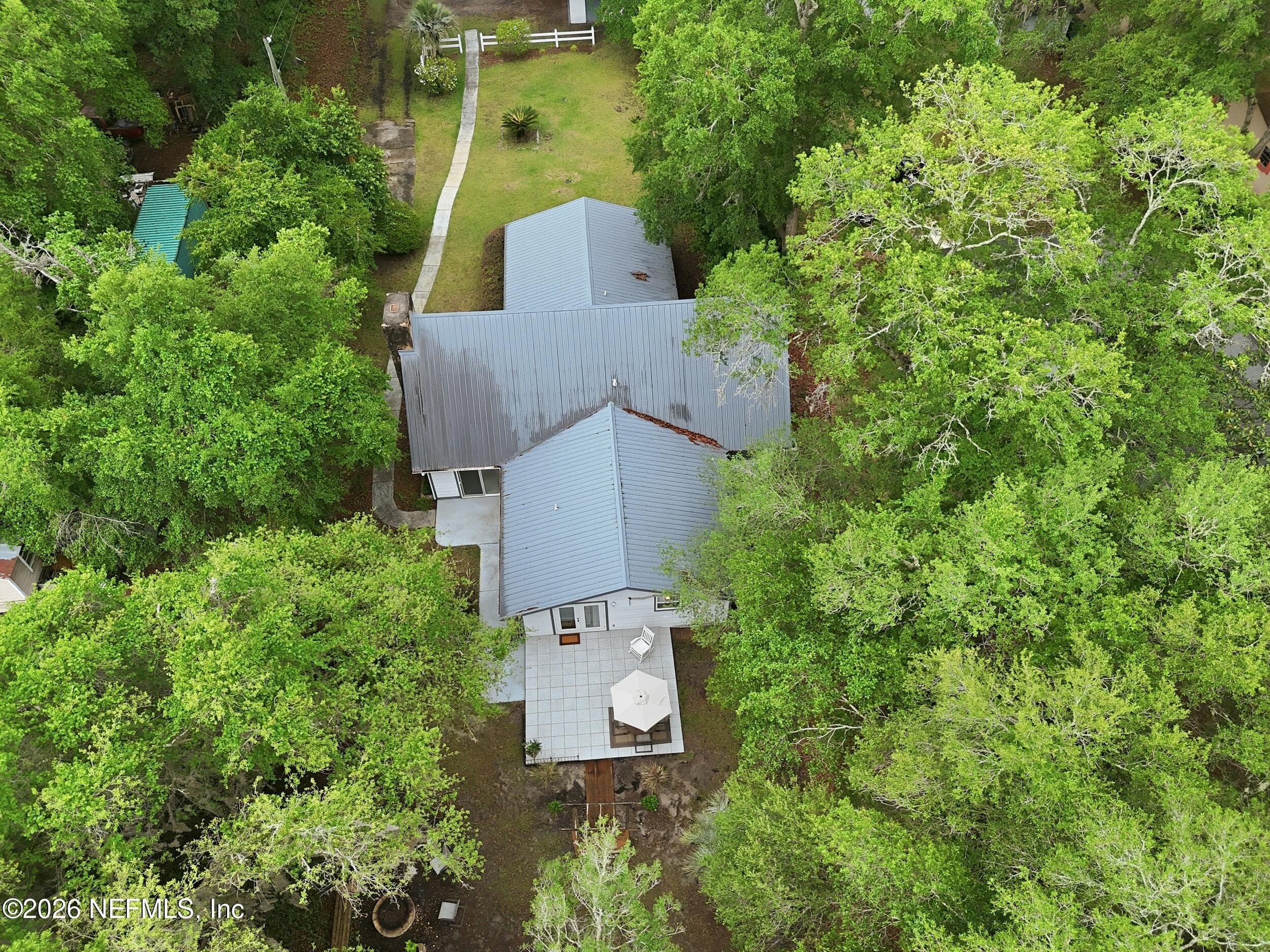 Aerial View Over Back Patio — 5419 COUNTY ROAD 352, Keystone Heights, FL 32656