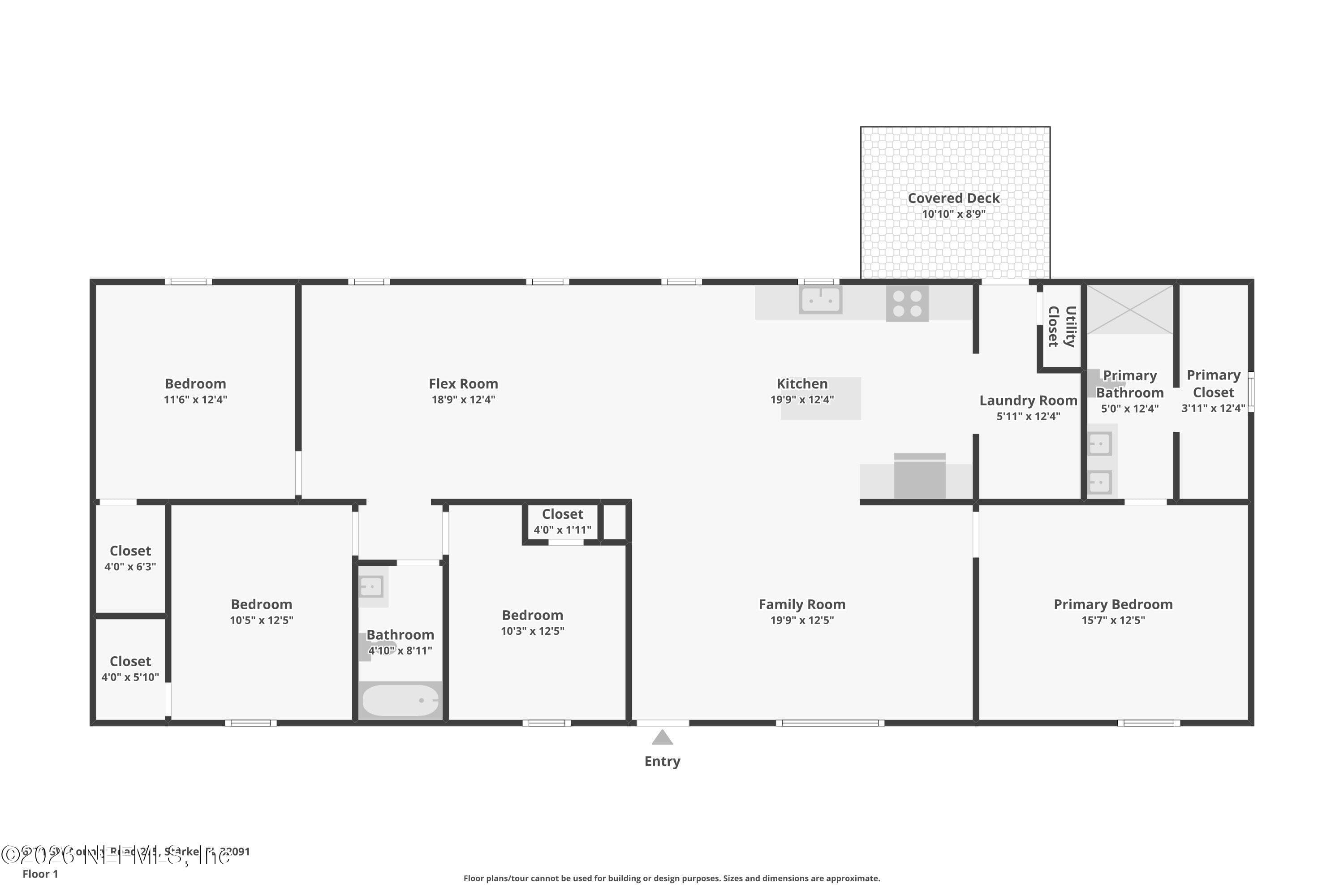 FLOOR PLAN — 6771 SW COUNTY ROAD 225, Starke, FL 32091