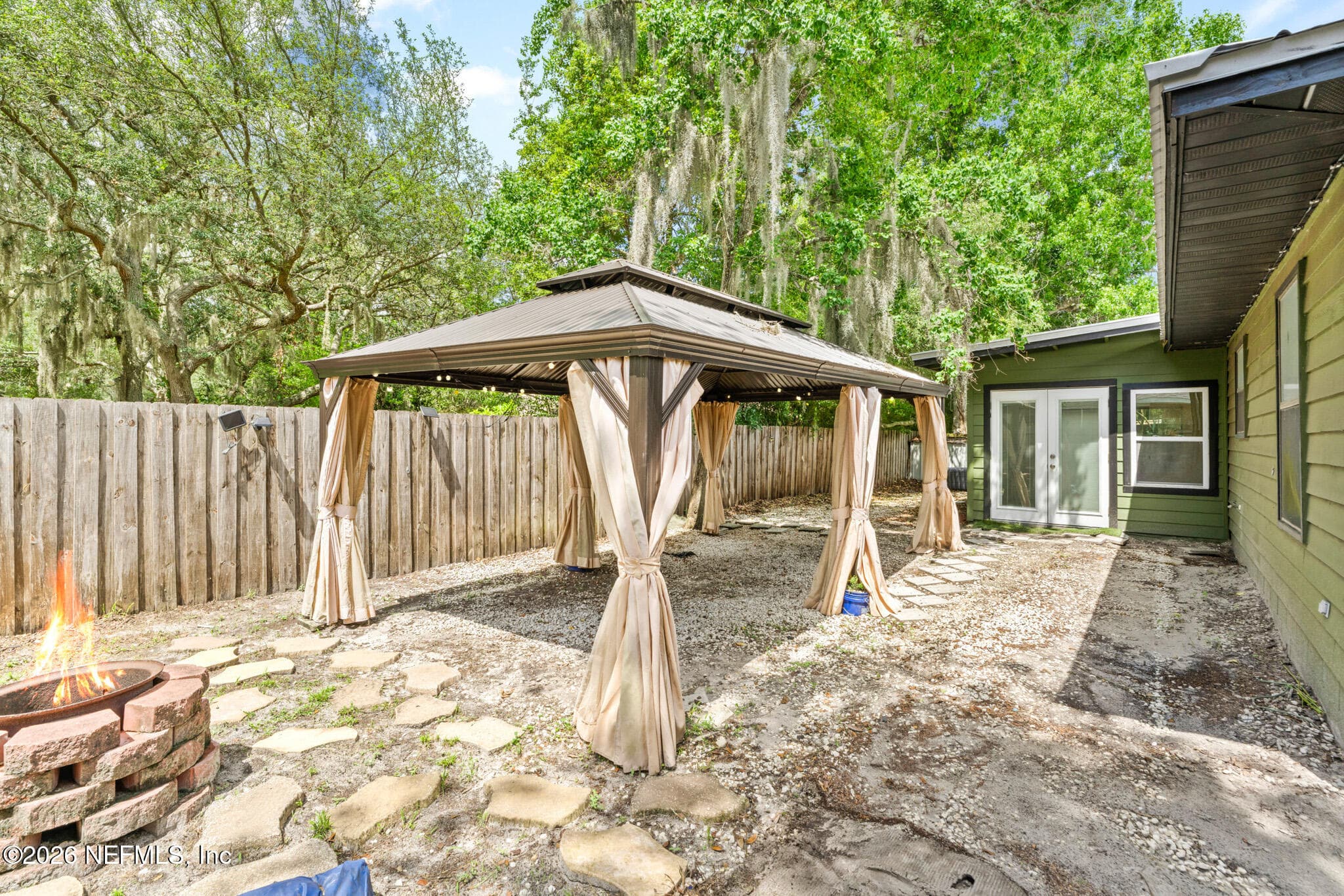 Backyard with gazebo — 111 SWALLOW Road, St. Augustine, FL 32086