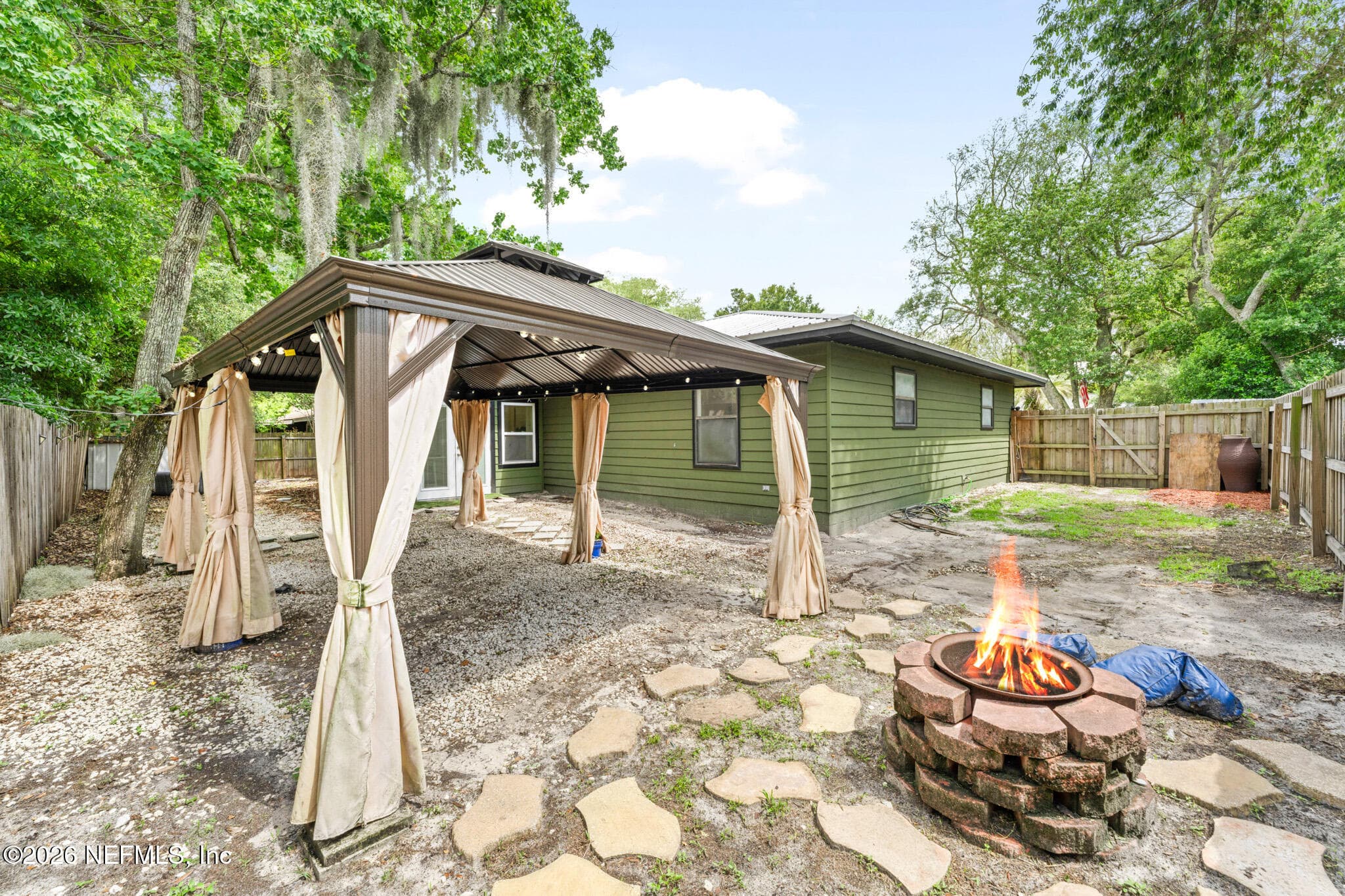 Backyard with gazebo — 111 SWALLOW Road, St. Augustine, FL 32086