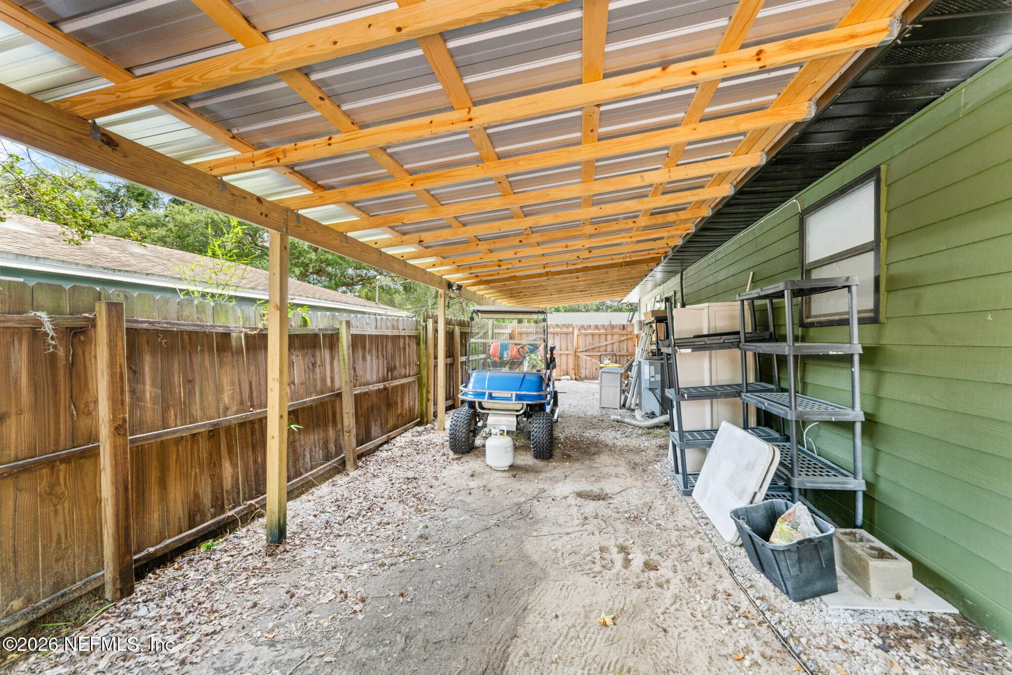 Covered carport — 111 SWALLOW Road, St. Augustine, FL 32086