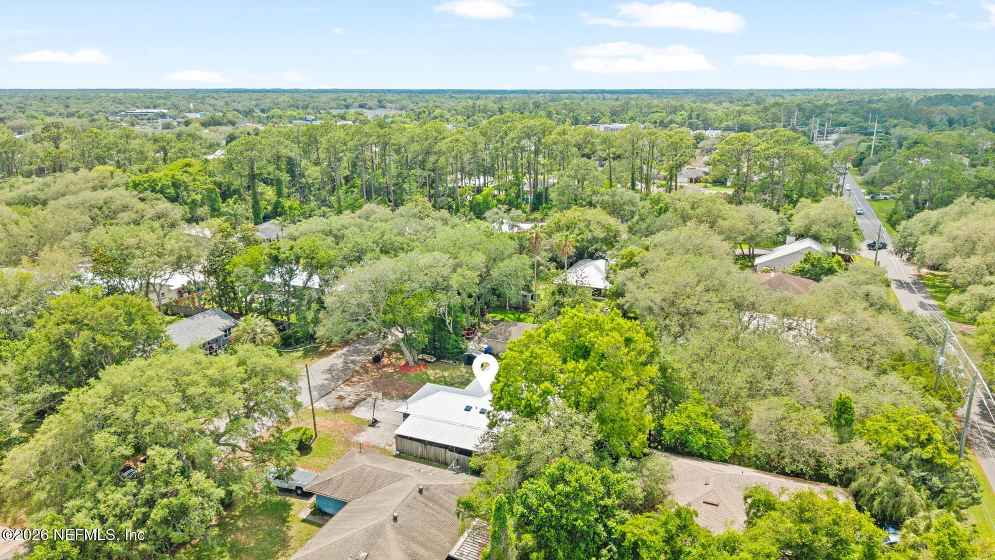 Aerial view — 111 SWALLOW Road, St. Augustine, FL 32086
