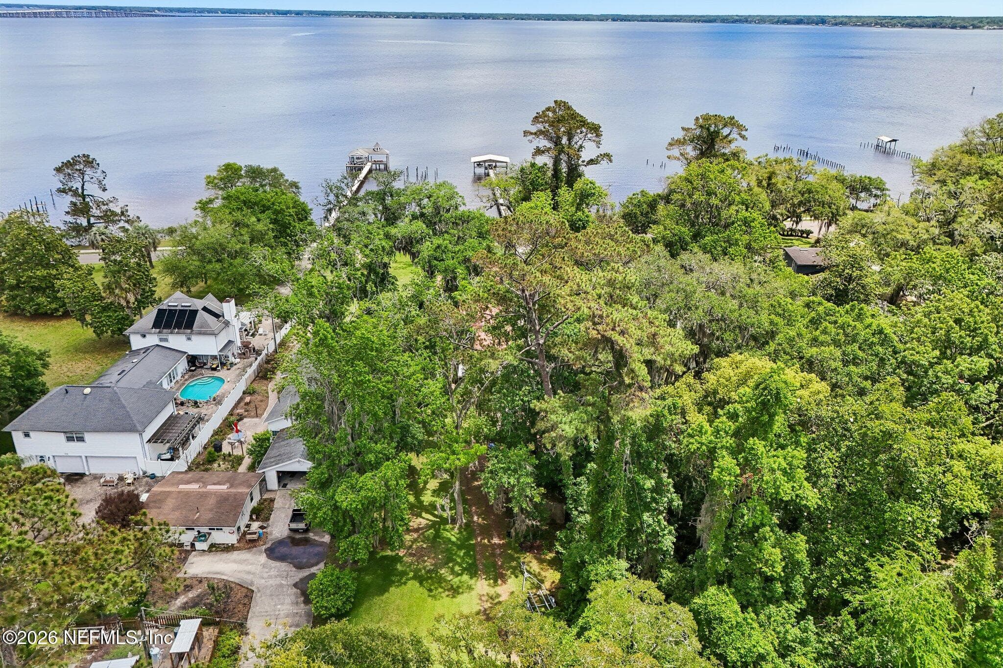 Aerial View- Riverfront — 1320 RIVER Road, Orange Park, FL 32073