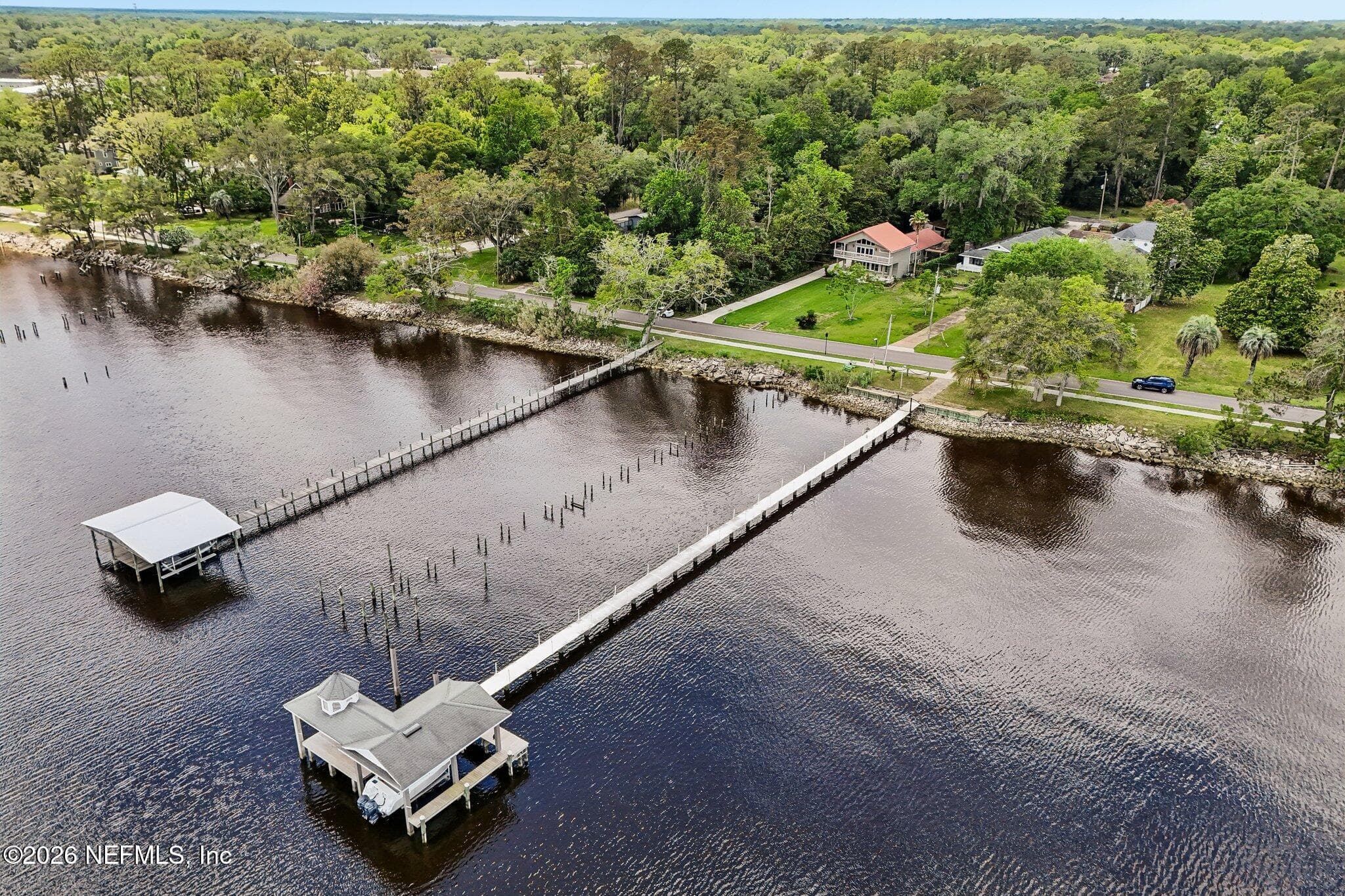 St. Johns River Home with private dock & boat lift — 1320 RIVER Road, Orange Park, FL 32073