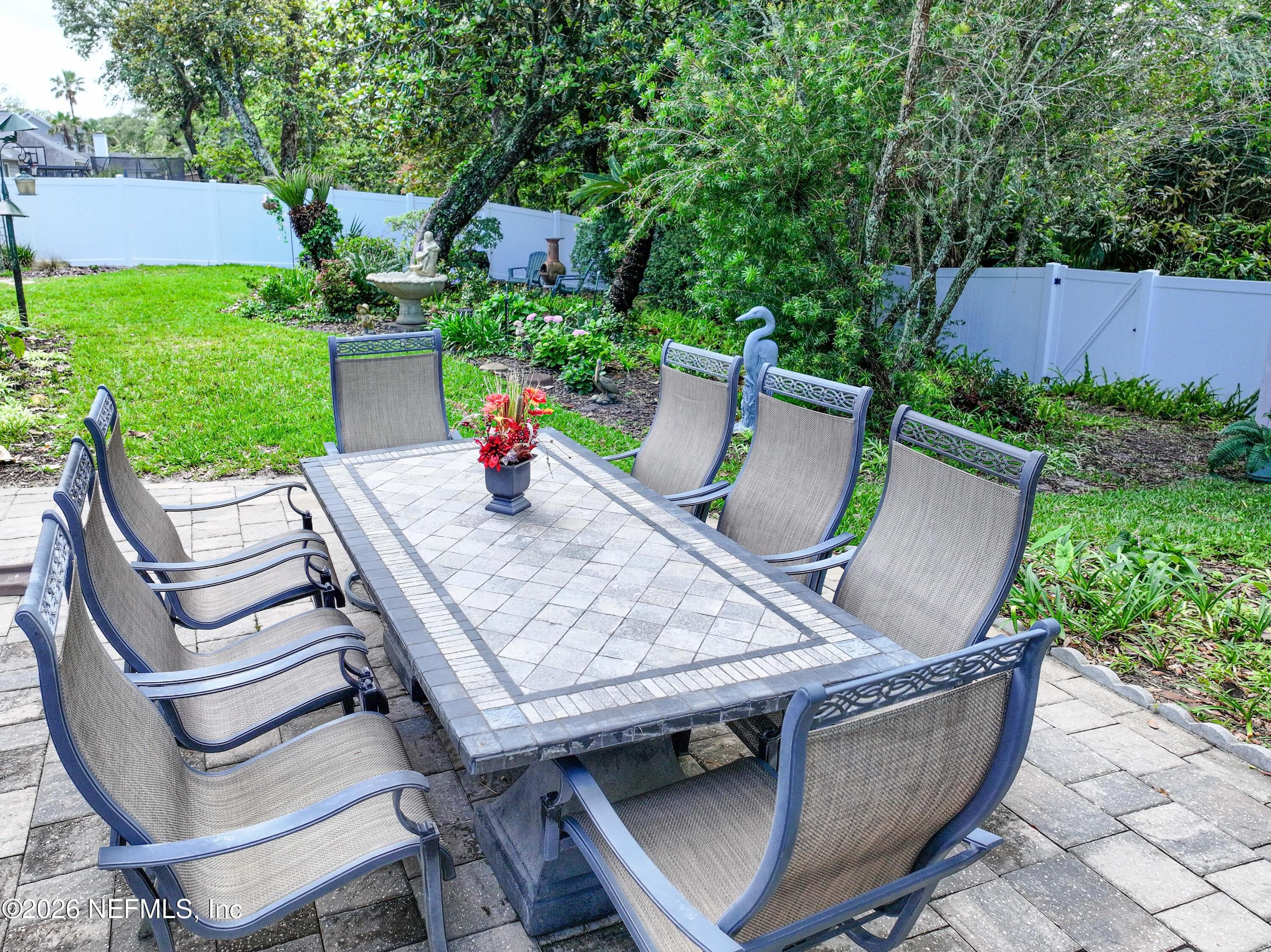 Patio with room for a pool in the back yard — 865 LAGUNA Drive, Fernandina Beach, FL 32034
