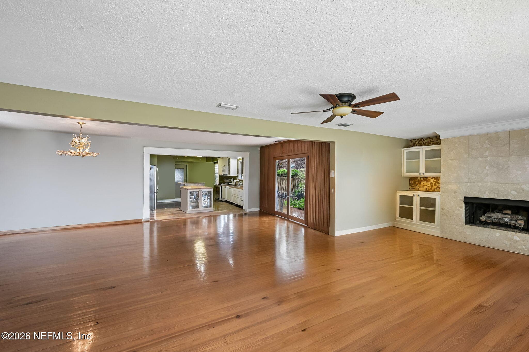 STAGED- Living Room with views of the St. Johns Rive — 1320 RIVER Road, Orange Park, FL 32073