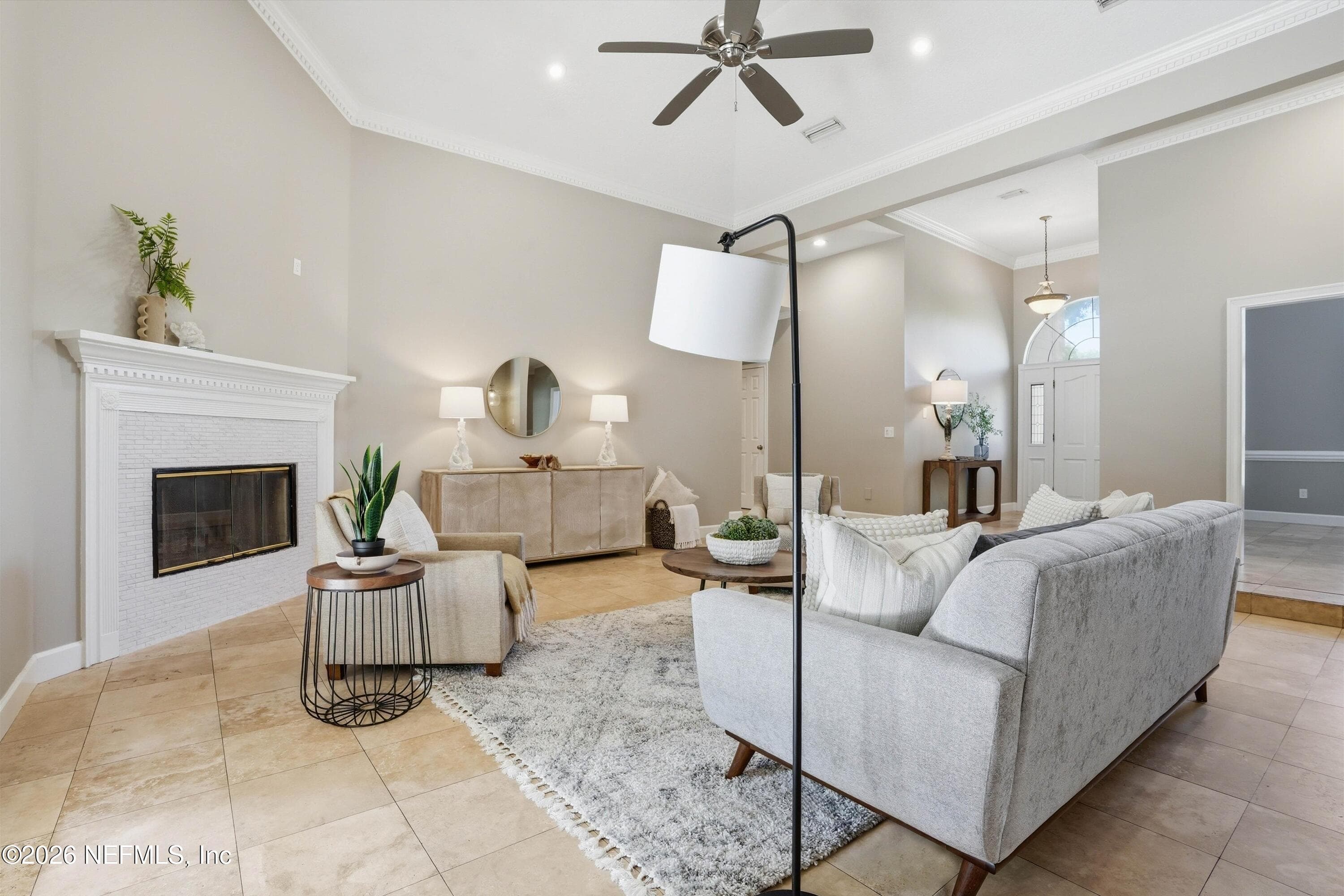 Wood burning fireplace — 1817 SPICEBERRY Circle E, Jacksonville, FL 32246