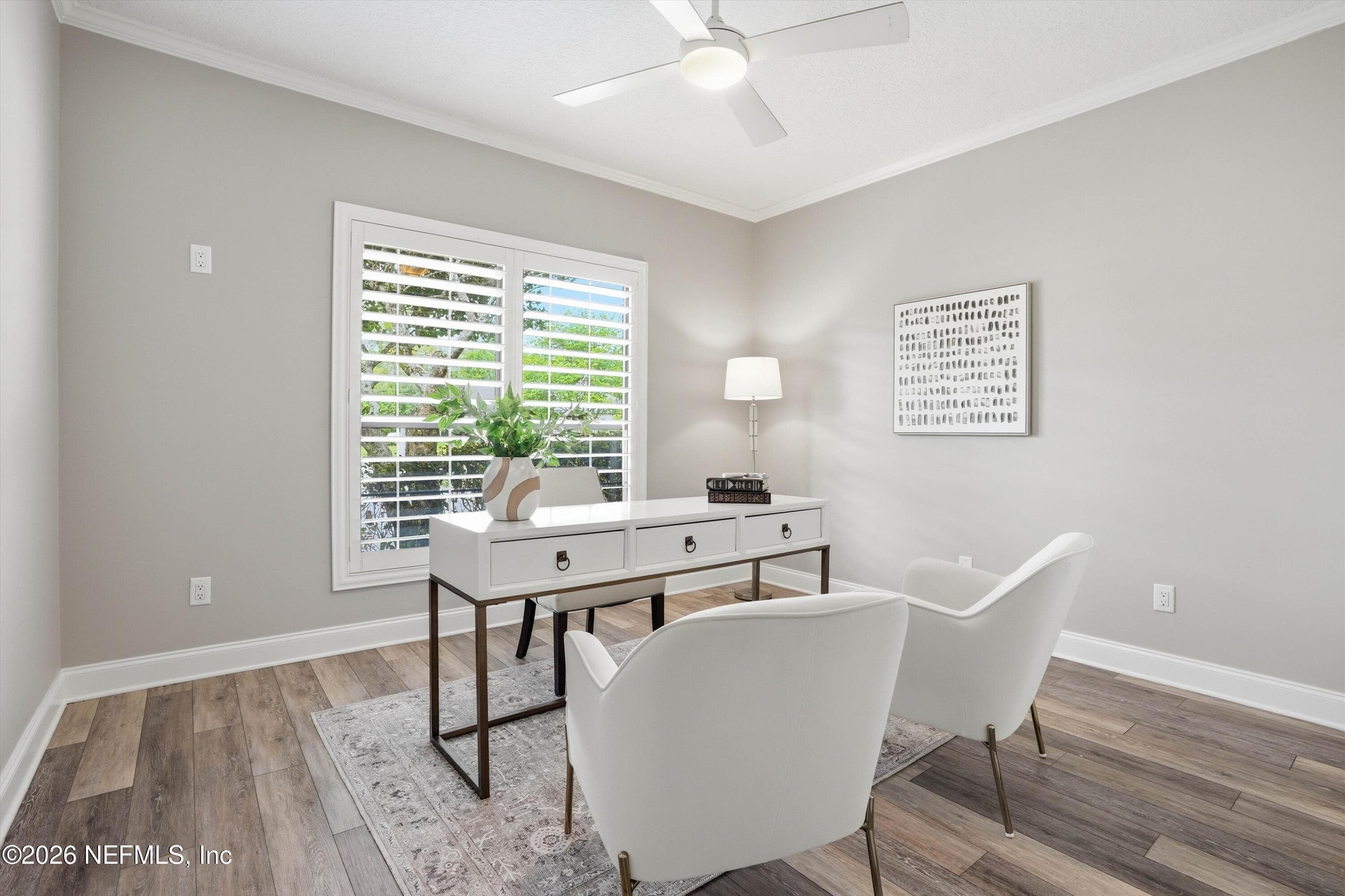 Staged as an office, but this is a full bedroom with closet. — 1817 SPICEBERRY Circle E, Jacksonville, FL 32246