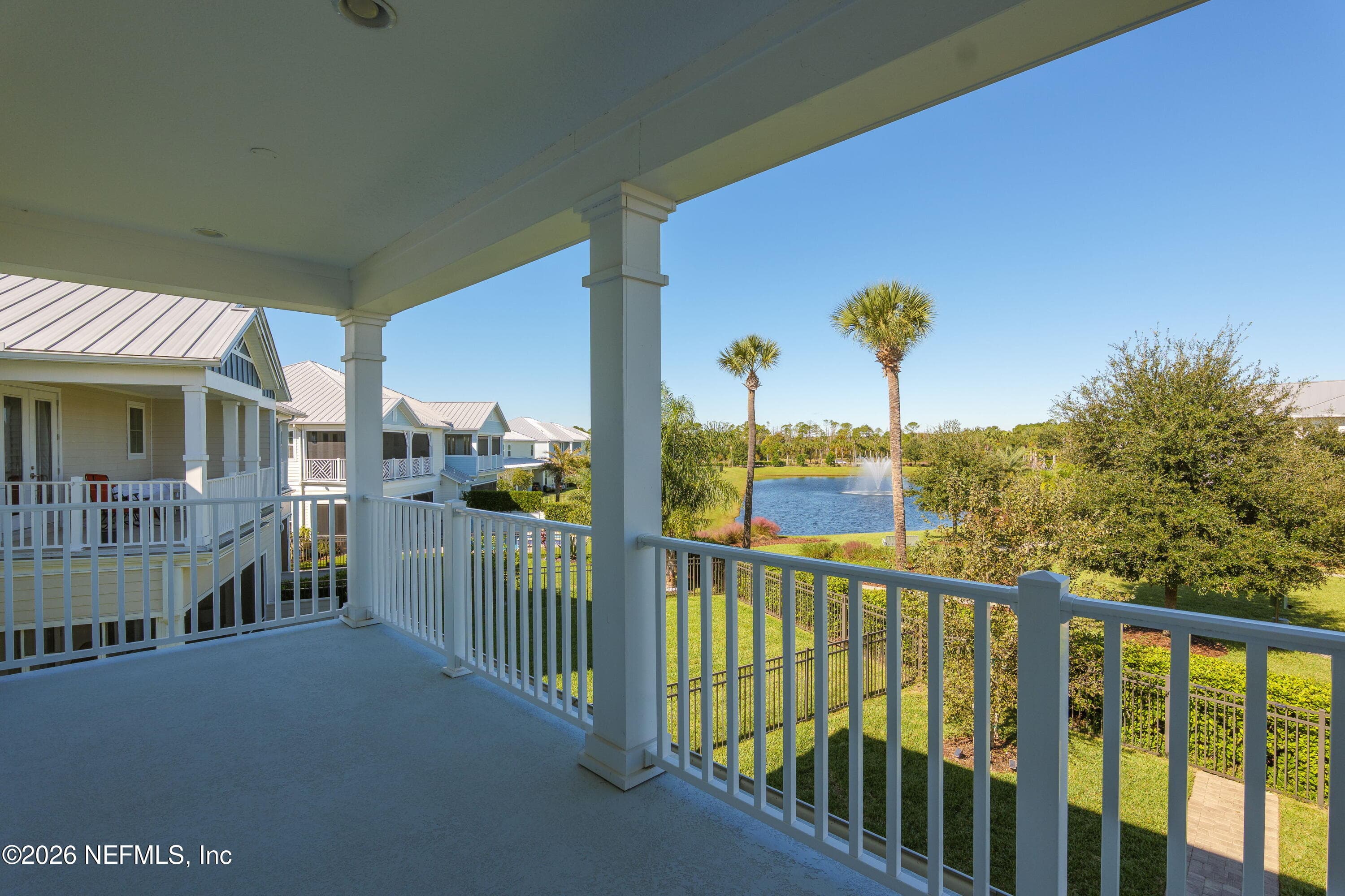 Expansive peaceful balcony off the Main bedroom on 2nd floor with beautiful views — 703 RUM RUNNER Way, St. Johns, FL 32259
