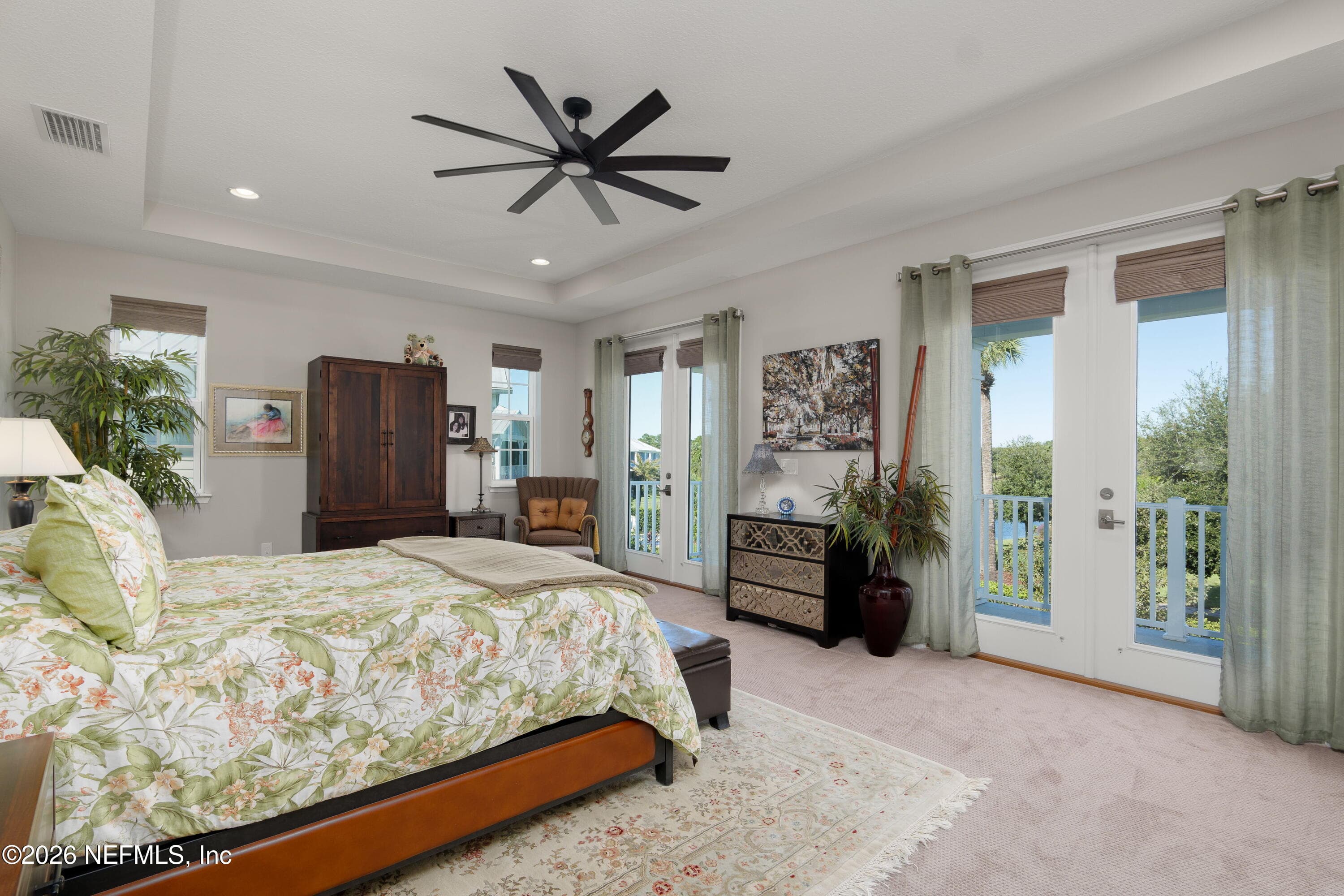 Spacious Main Bedroom with Private Balcony — 703 RUM RUNNER Way, St. Johns, FL 32259