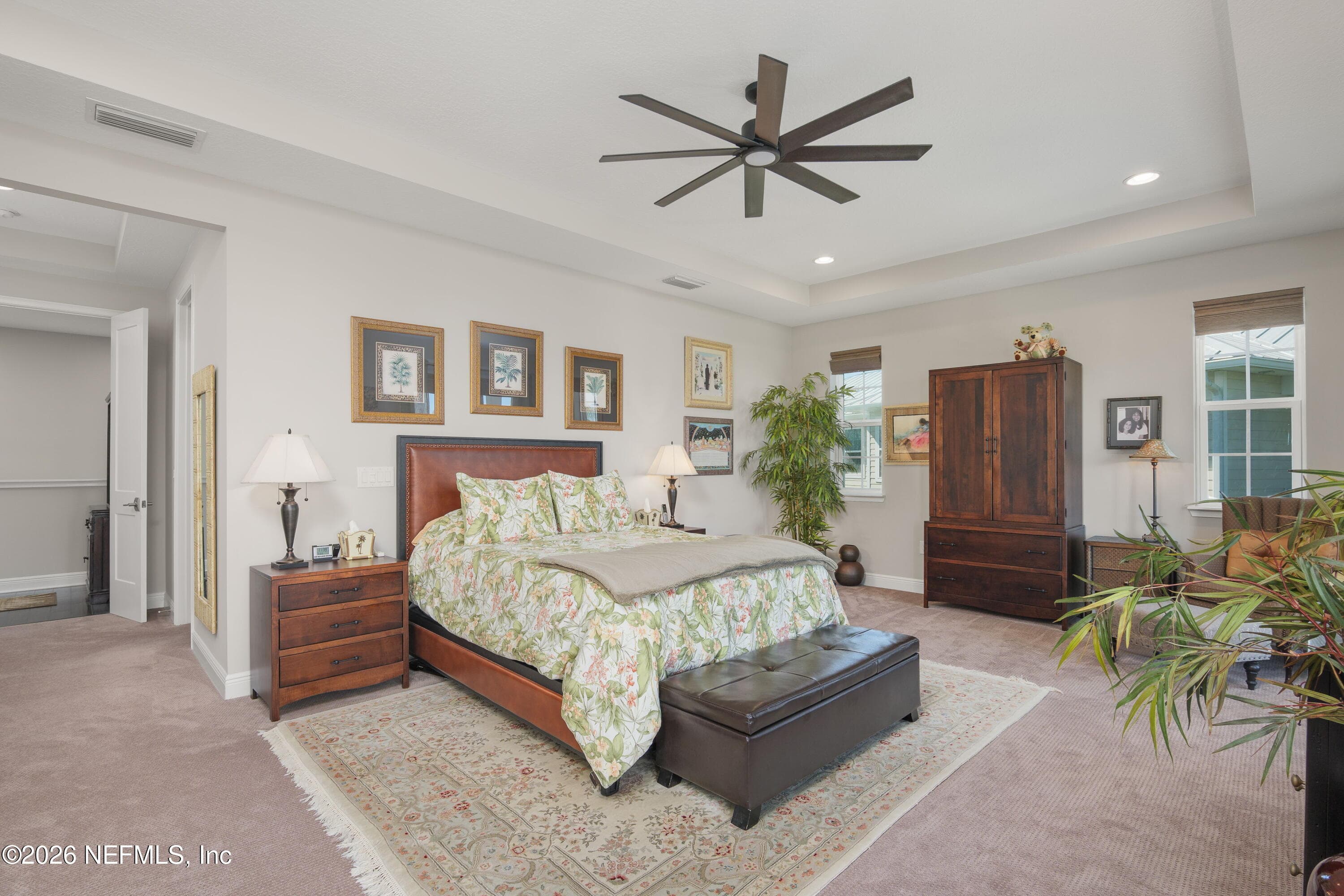 Main bedroom has a beautiful landing and double door entryway — 703 RUM RUNNER Way, St. Johns, FL 32259