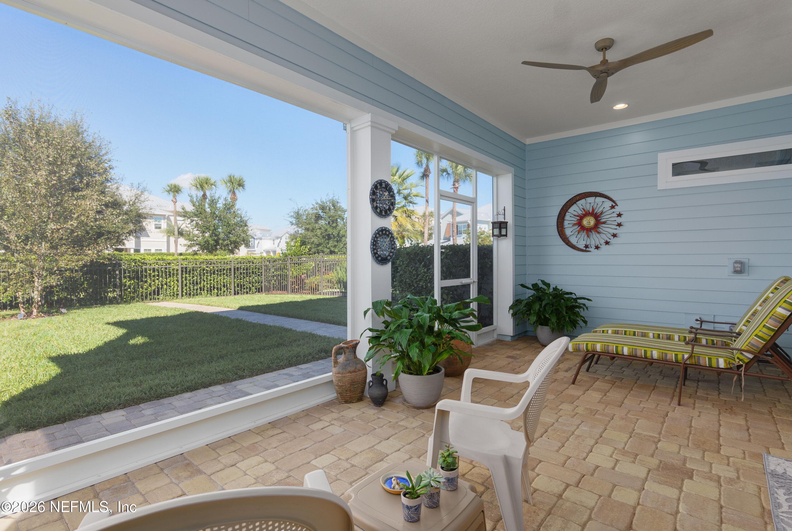 Screened lania for morning coffee, and evening cocktails — 703 RUM RUNNER Way, St. Johns, FL 32259