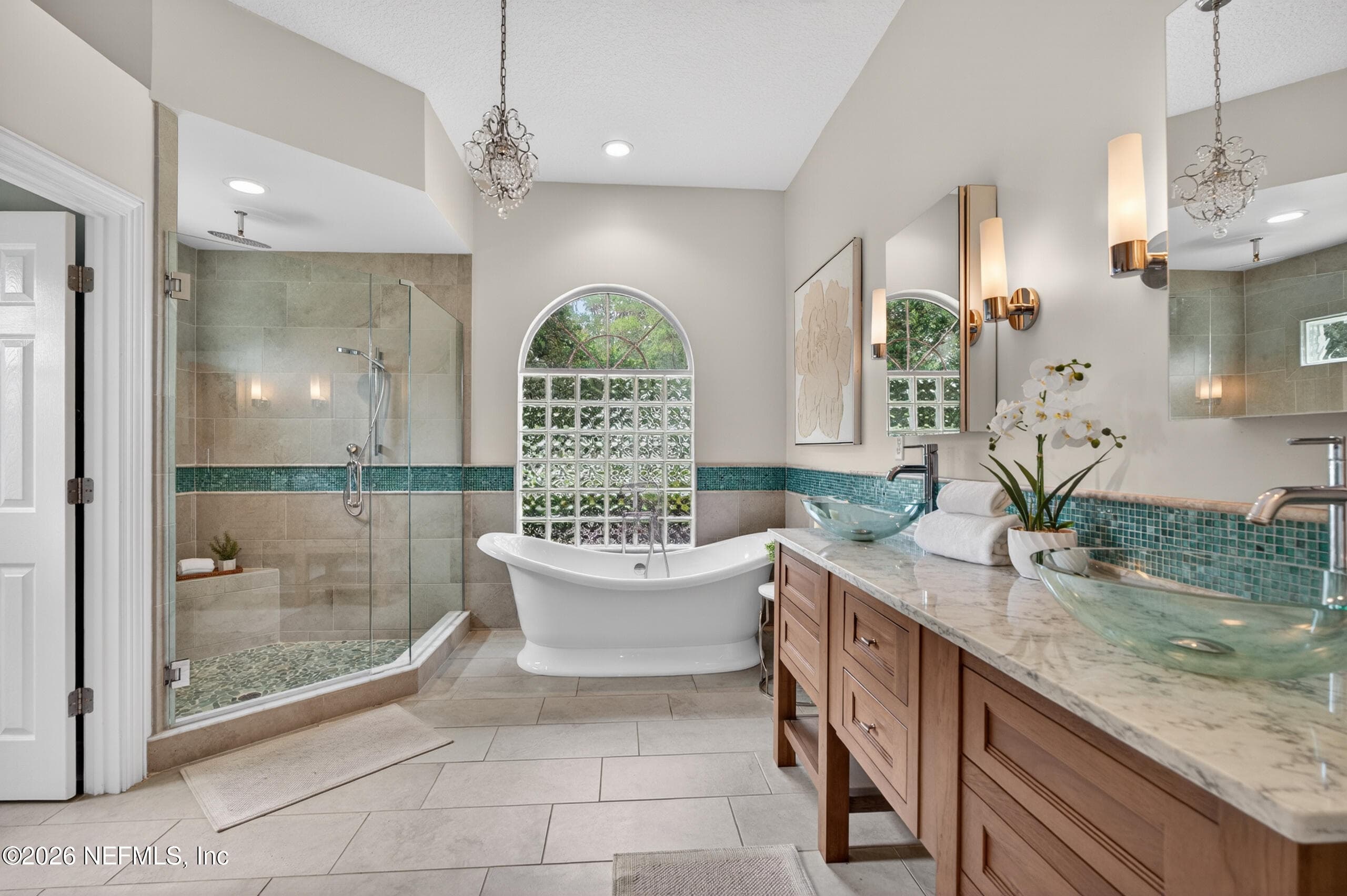 Renovated Primary Bathroom featured on Houzz — 13634 SHIPWATCH Drive, Jacksonville, FL 32225