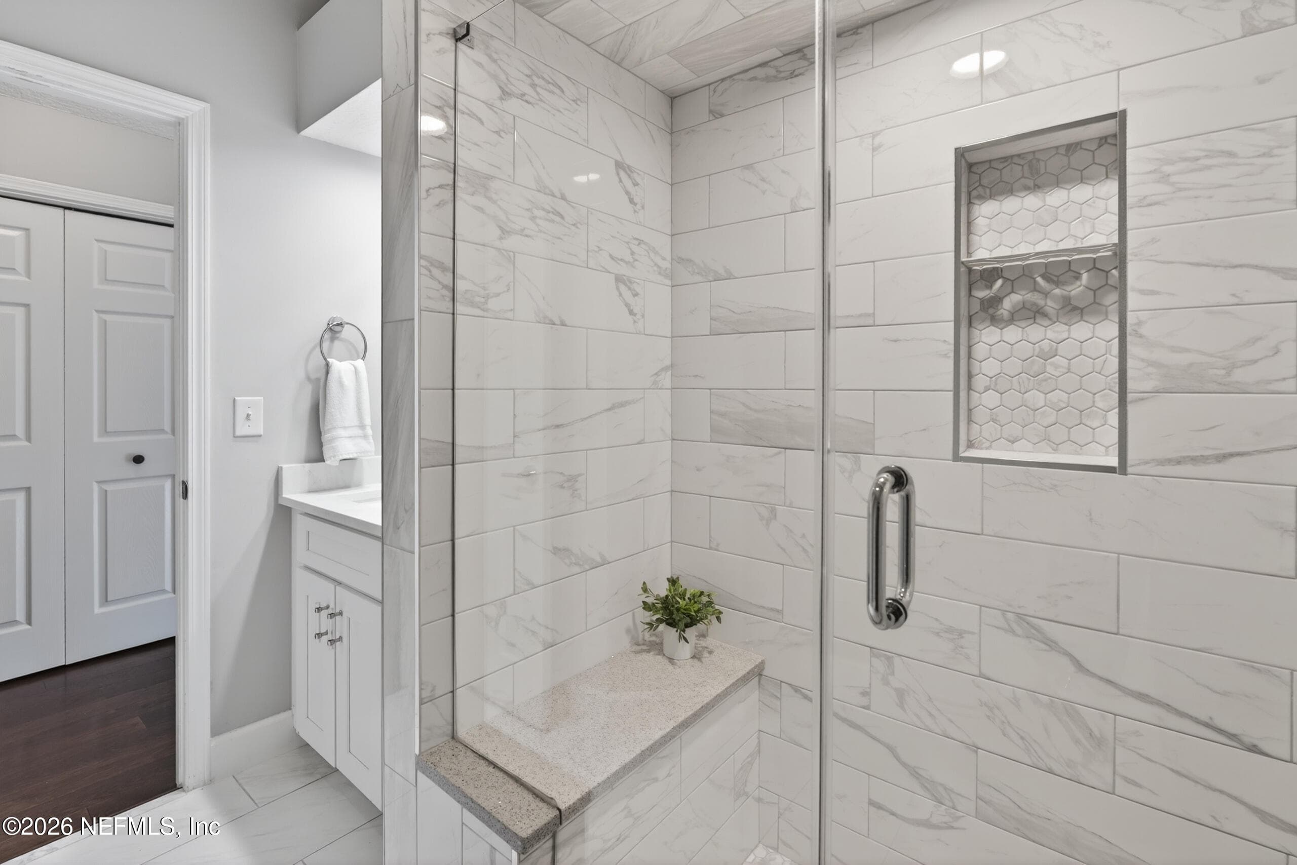 Renovated Upstairs Bathroom — 13634 SHIPWATCH Drive, Jacksonville, FL 32225