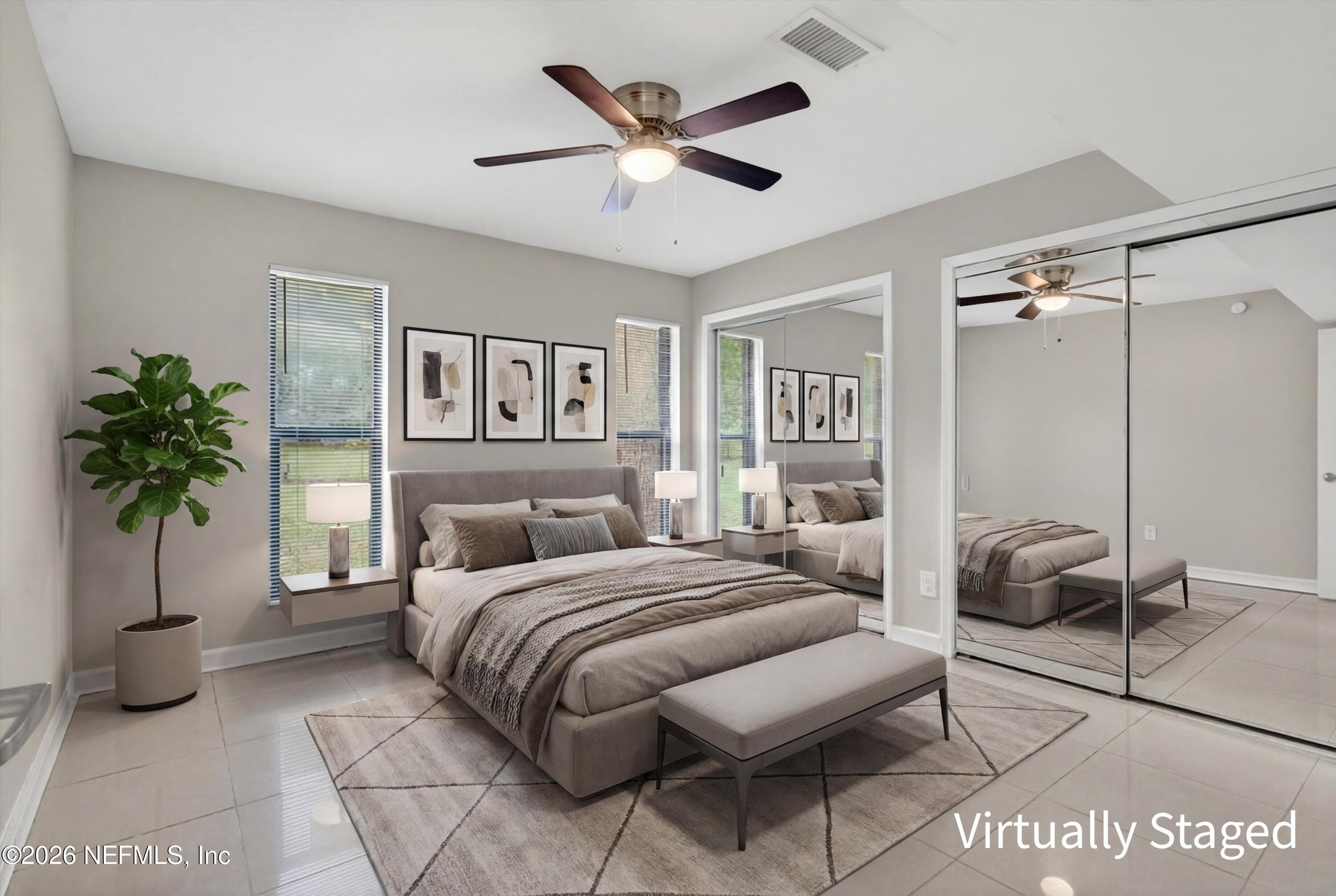 Bedroom #2, Virtually staged photo. — 2411 HALPERNS Way, Middleburg, FL 32068