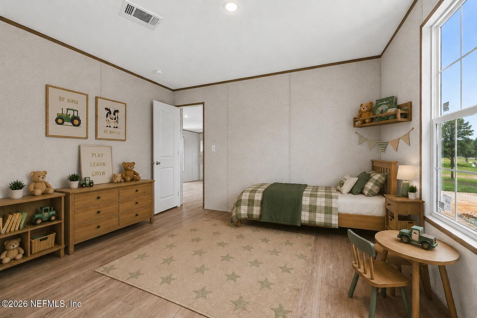 bedroom 2 front left corner virtually staged — 6771 SW COUNTY ROAD 225, Starke, FL 32091