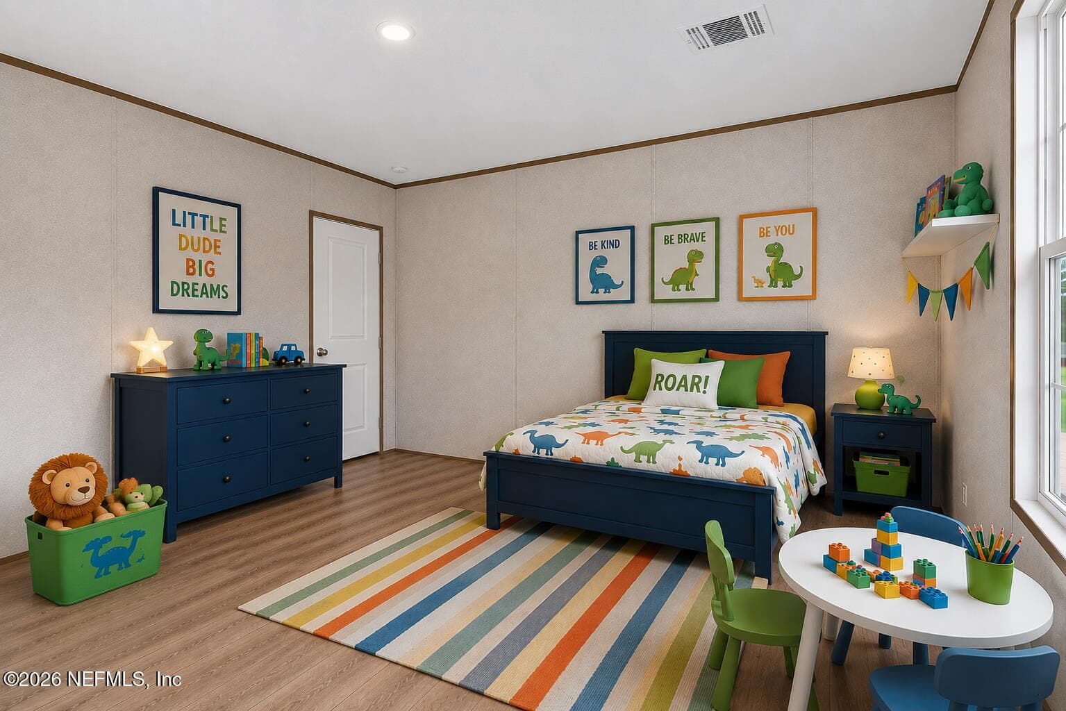 BEDROOM 1 VIRTUALLY STAGED (WINDOW PLACEMENT IS NOT EXACT) — 6771 SW COUNTY ROAD 225, Starke, FL 32091