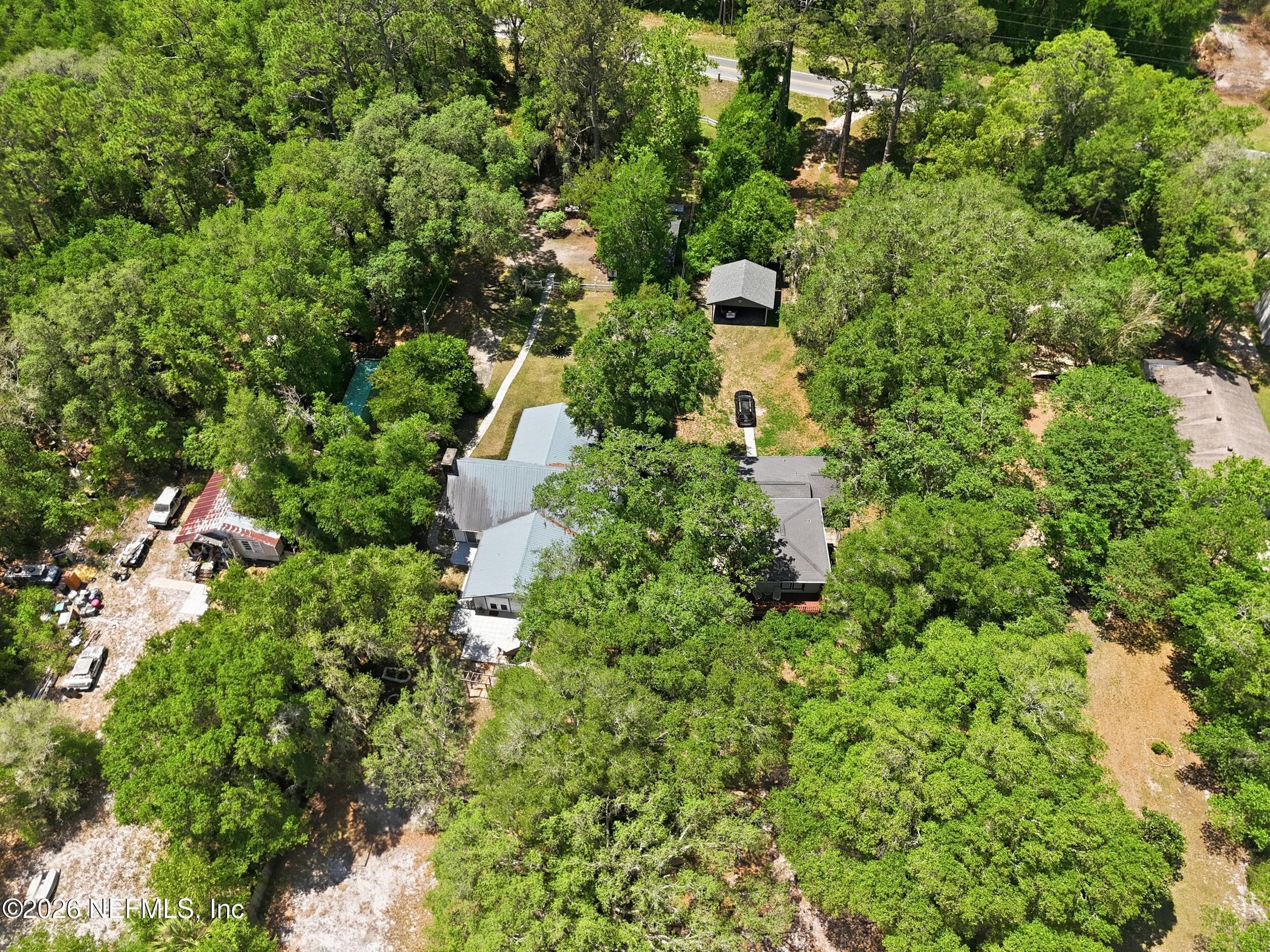 Aerial from Backyard to Road — 5419 COUNTY ROAD 352, Keystone Heights, FL 32656