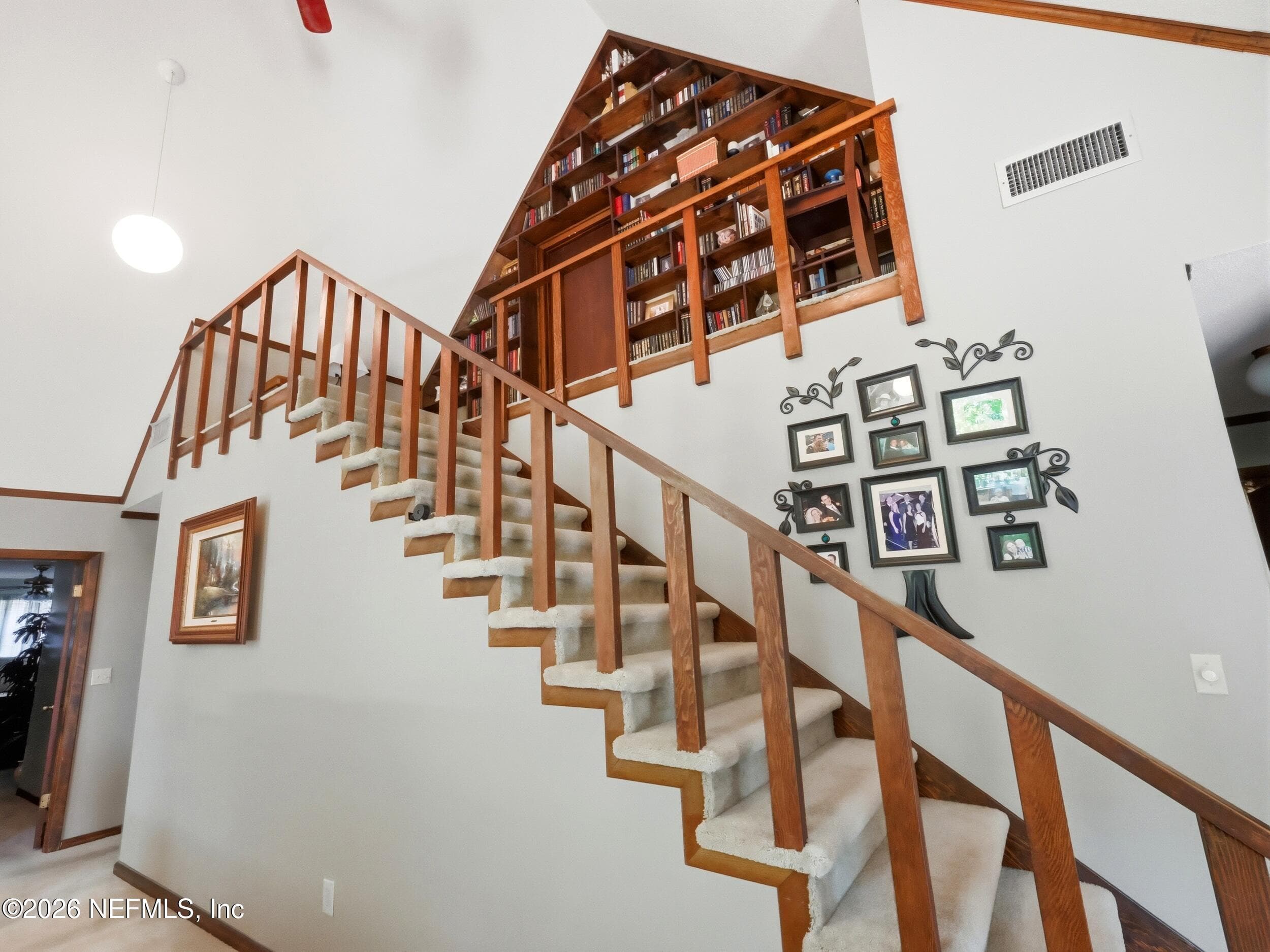 Staircase and Library Loft — 5419 COUNTY ROAD 352, Keystone Heights, FL 32656