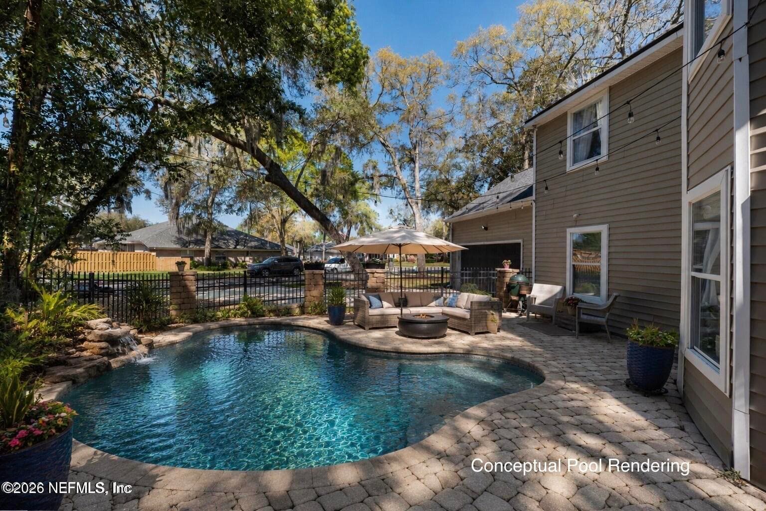 Conceptual Pool Rendering — 2280 OAK FOREST Drive, Jacksonville Beach, FL 32250