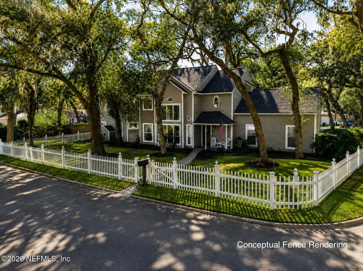 Conceptual Fence Rendering — 2280 OAK FOREST Drive, Jacksonville Beach, FL 32250