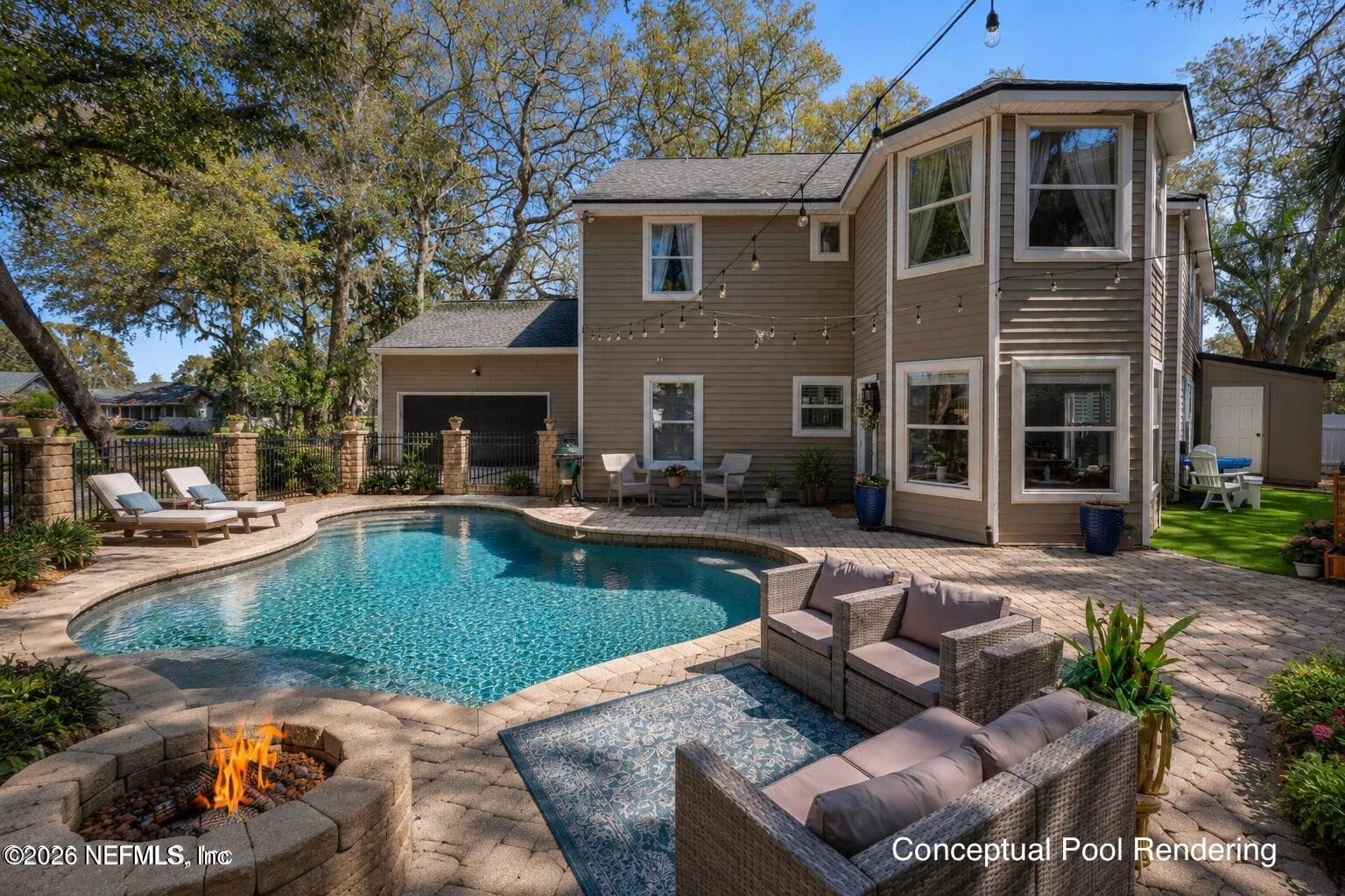 Conceptual Pool Rendering — 2280 OAK FOREST Drive, Jacksonville Beach, FL 32250
