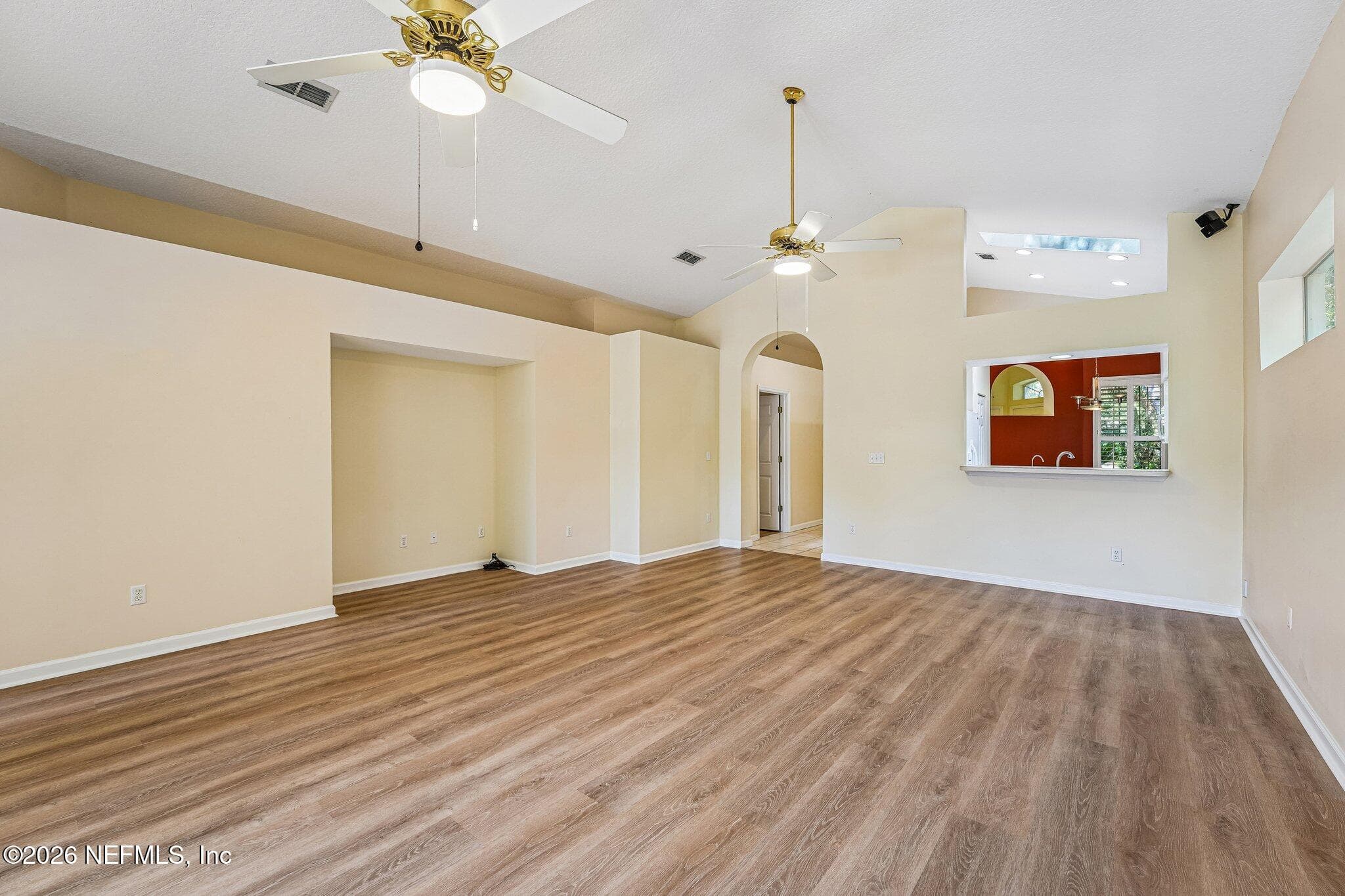 Very Large, Open Living and Dining Areas, Cathedral Ceiling, Ceiling Fans, LVP Flooring — 212 SALT GRASS Court, Ponte Vedra Beach, FL 32082
