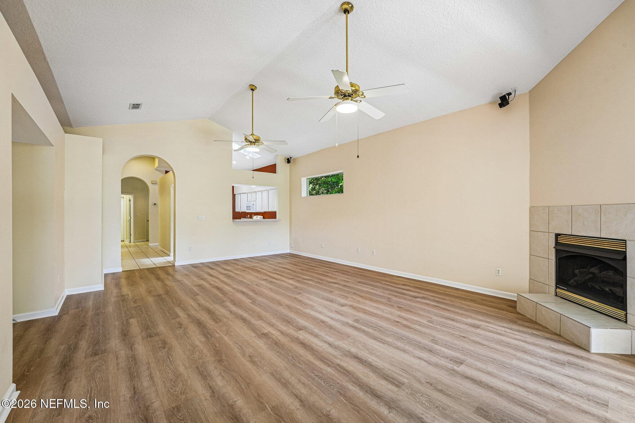 Very Large, Open Living and Dining Areas, Cathedral Ceiling, Ceiling Fans, LVP Flooring — 212 SALT GRASS Court, Ponte Vedra Beach, FL 32082