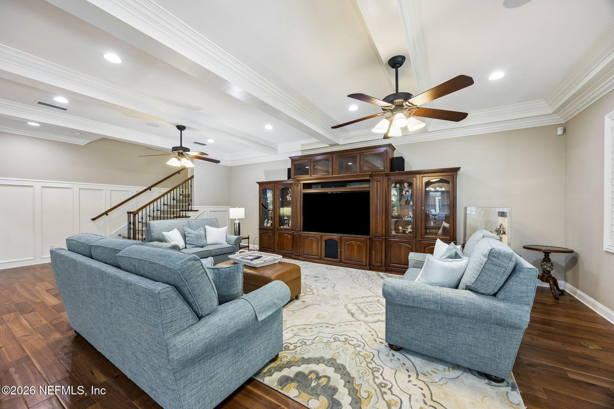Wainscoting on Staircase Wall — 12862 BRODICK Court, Jacksonville, FL 32224