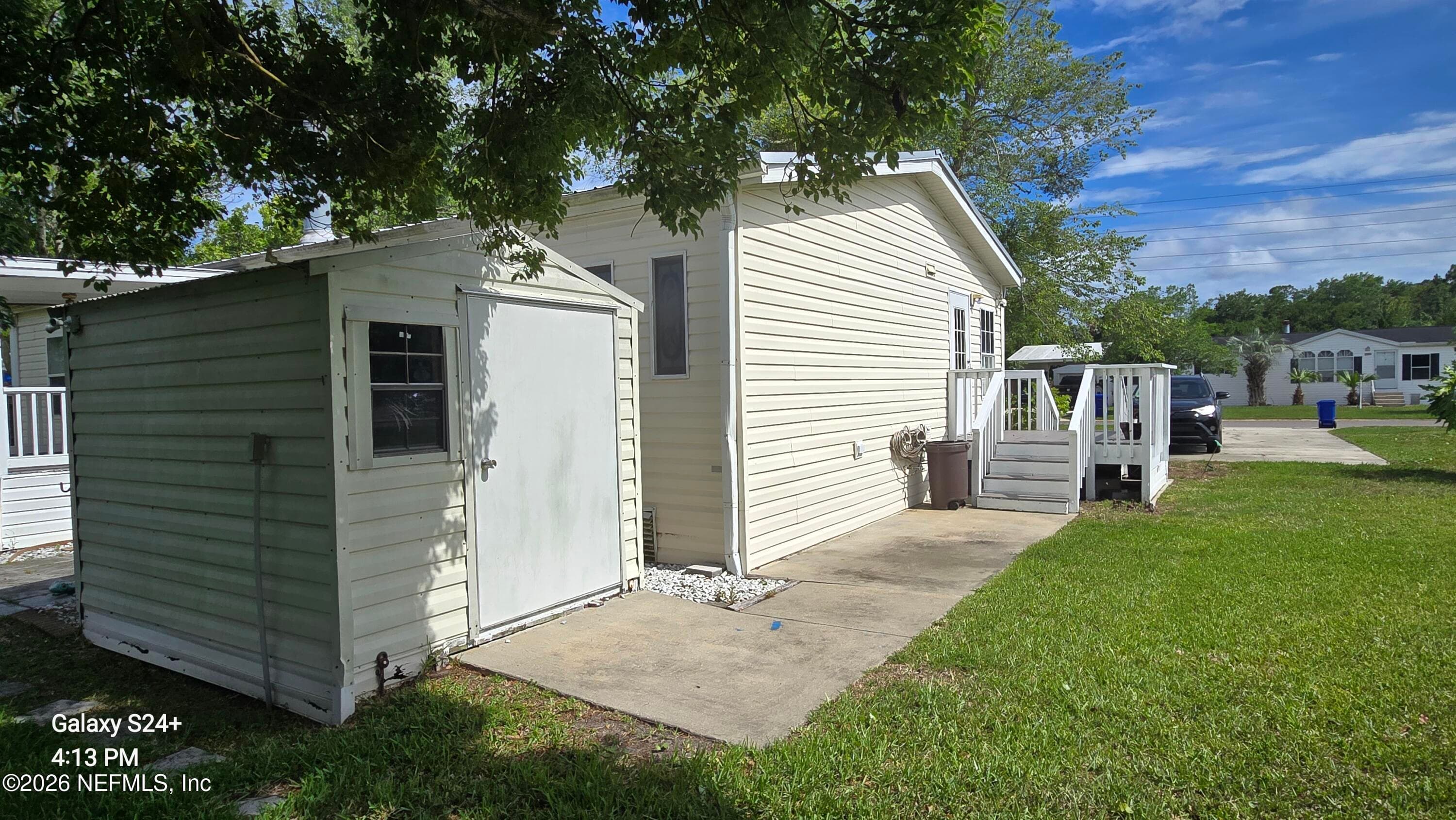 2204 Whippoorwill Dr, St Augustine, FL - Left side and shed in back — 2204 WHIPPOORWILL Drive, St. Augustine, FL 32084