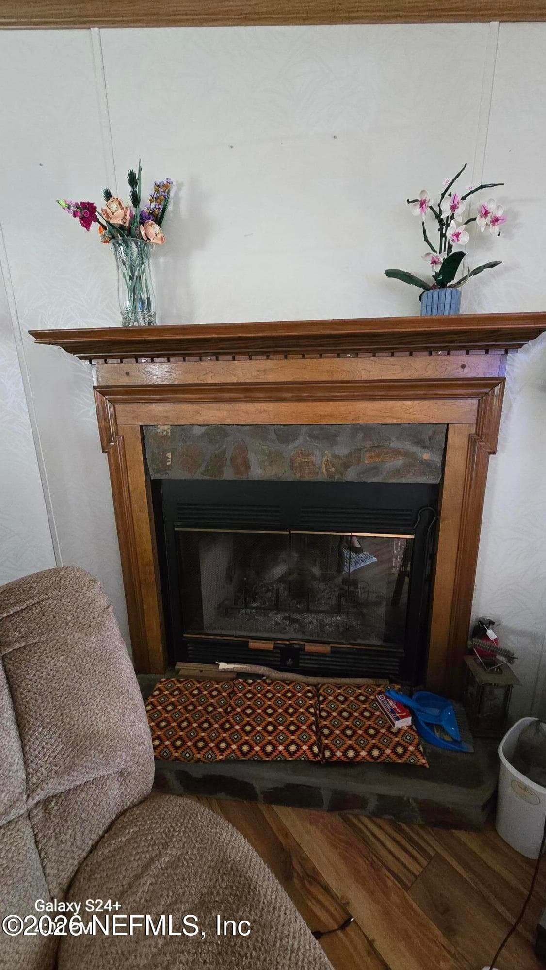 2204 Whippoorwill Dr, St Augustine, FL - Woodburning fireplace — 2204 WHIPPOORWILL Drive, St. Augustine, FL 32084
