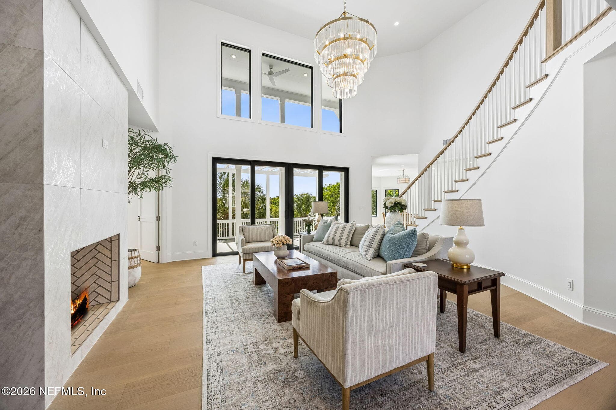 Stunning Crystal Chandelier add to the luxurious feel — 730 PONTE VEDRA Boulevard, Ponte Vedra Beach, FL 32082