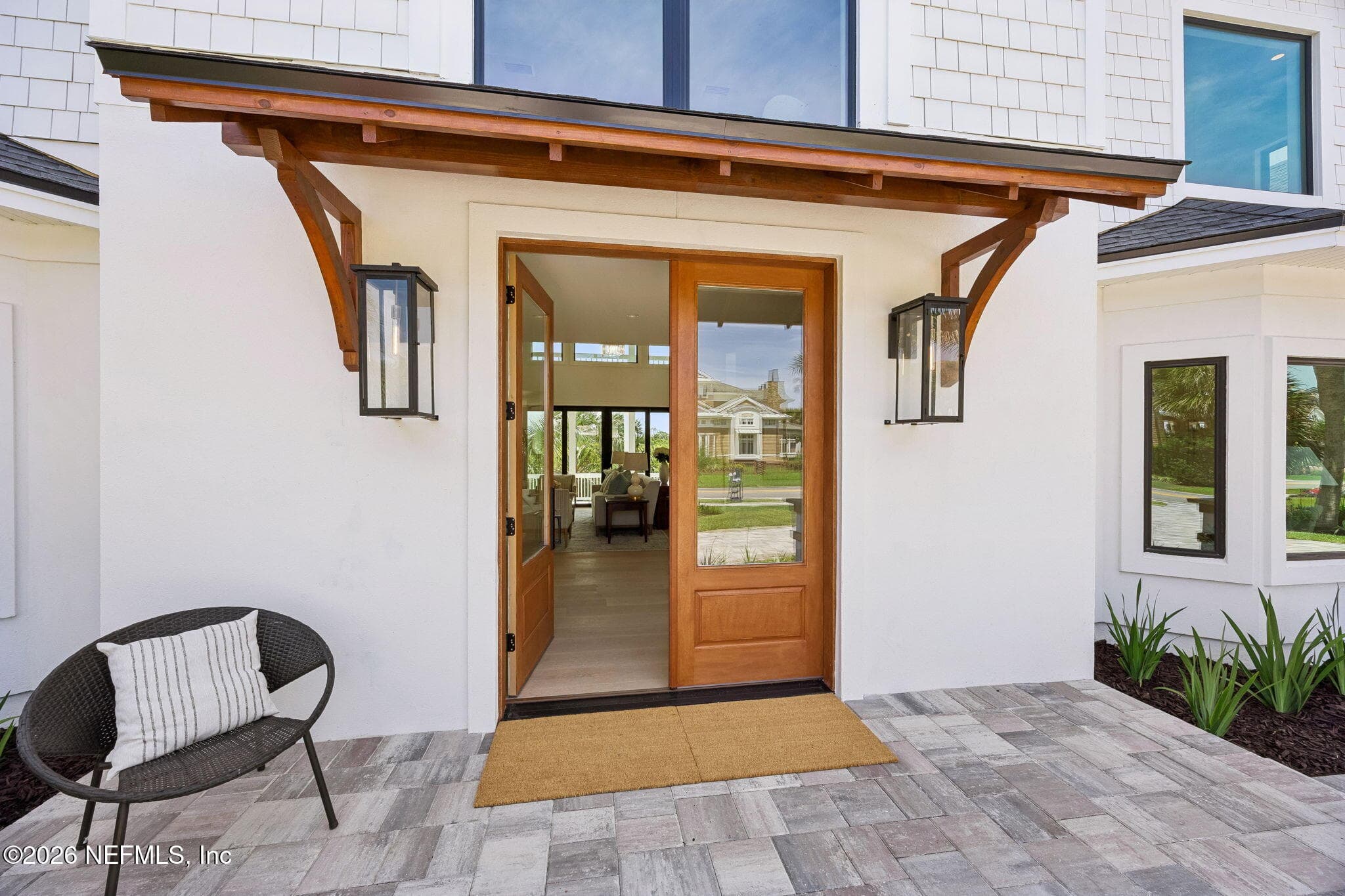 Double glass inset doors are welcoming — 730 PONTE VEDRA Boulevard, Ponte Vedra Beach, FL 32082