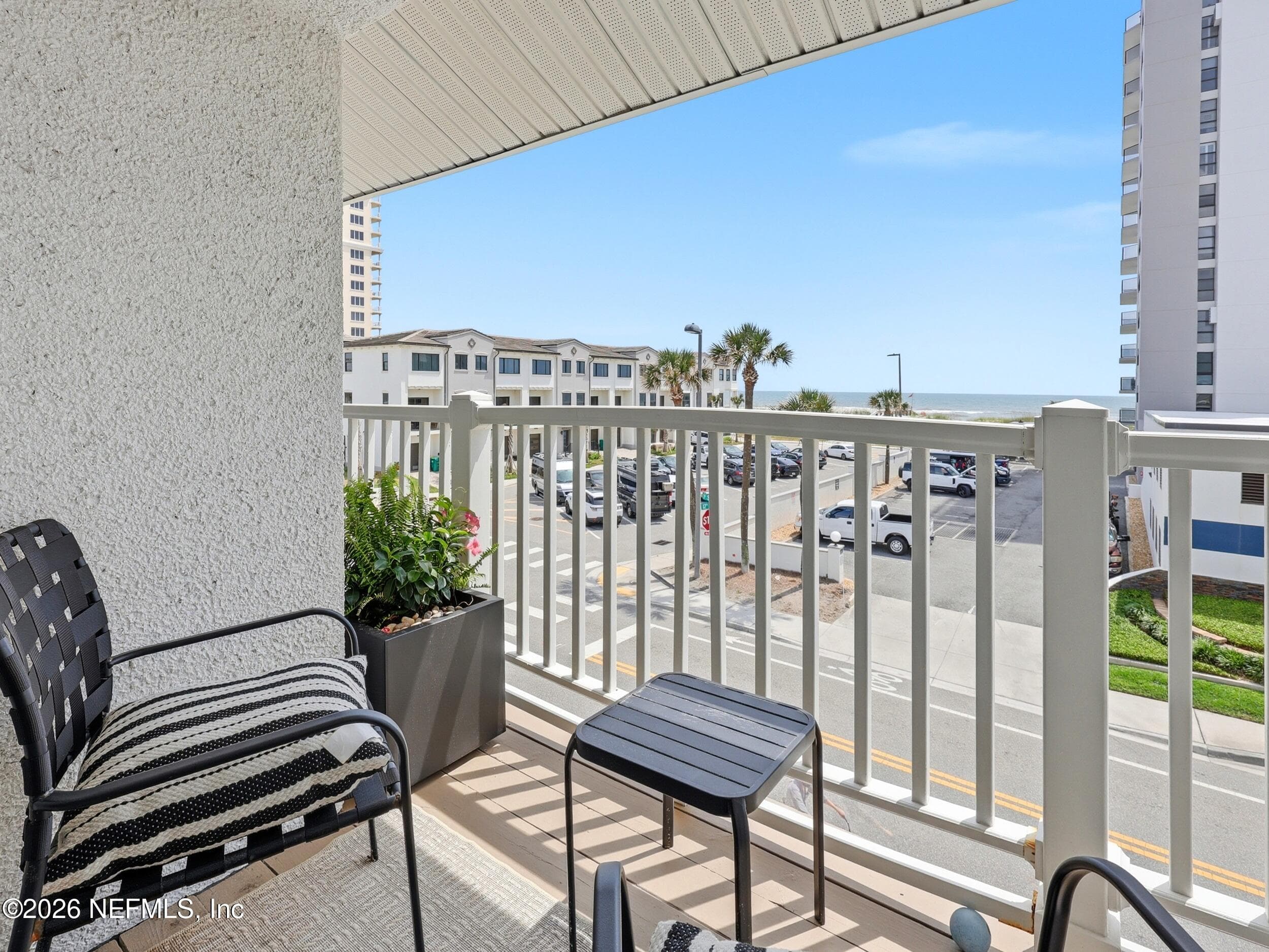Balcony view upstairs off bedroom — 1202 1ST Street S, Jacksonville Beach, FL 32250