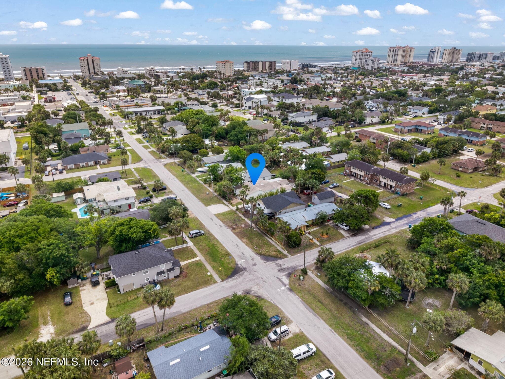Drone Showing Proximity to Ocean — 522 3RD Avenue S, Jacksonville Beach, FL 32250