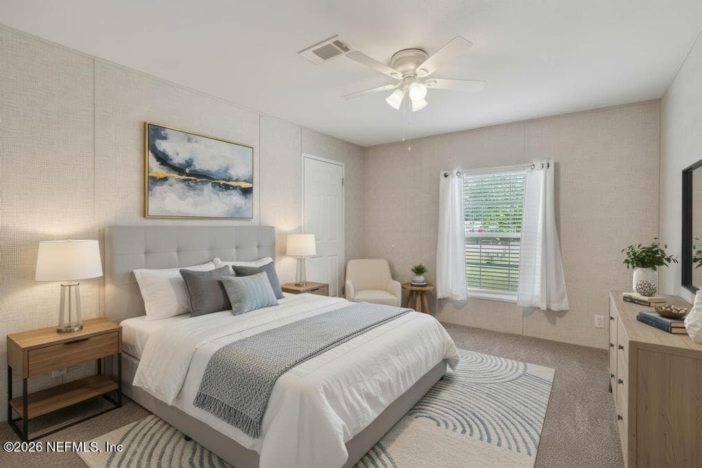 Virtually staged 2nd bedroom — 44480 SWALLOWFORK Avenue, Callahan, FL 32011