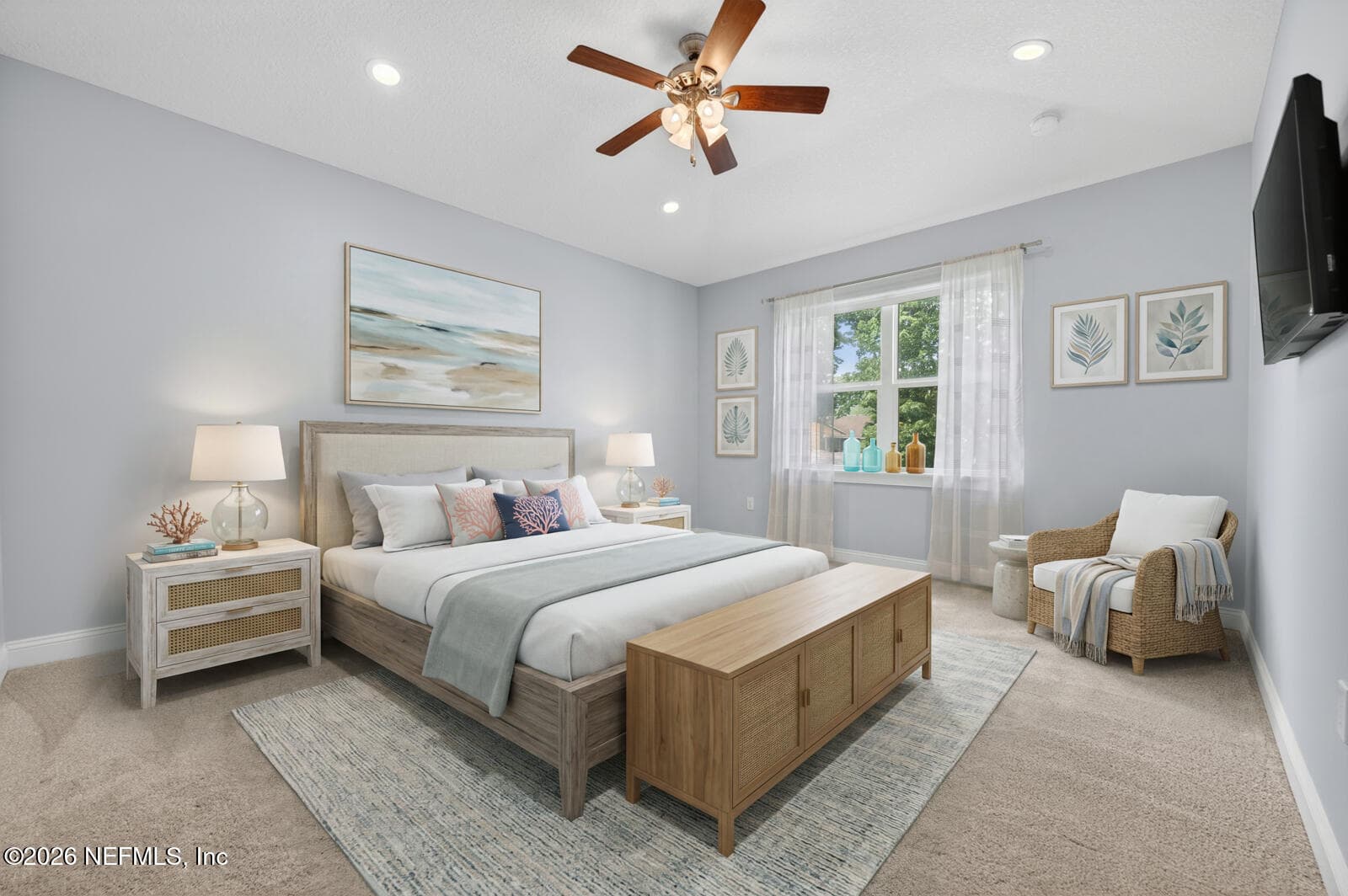 Primary Bedroom Virtually staged — 1720 E TALL TREE Drive, Jacksonville, FL 32224