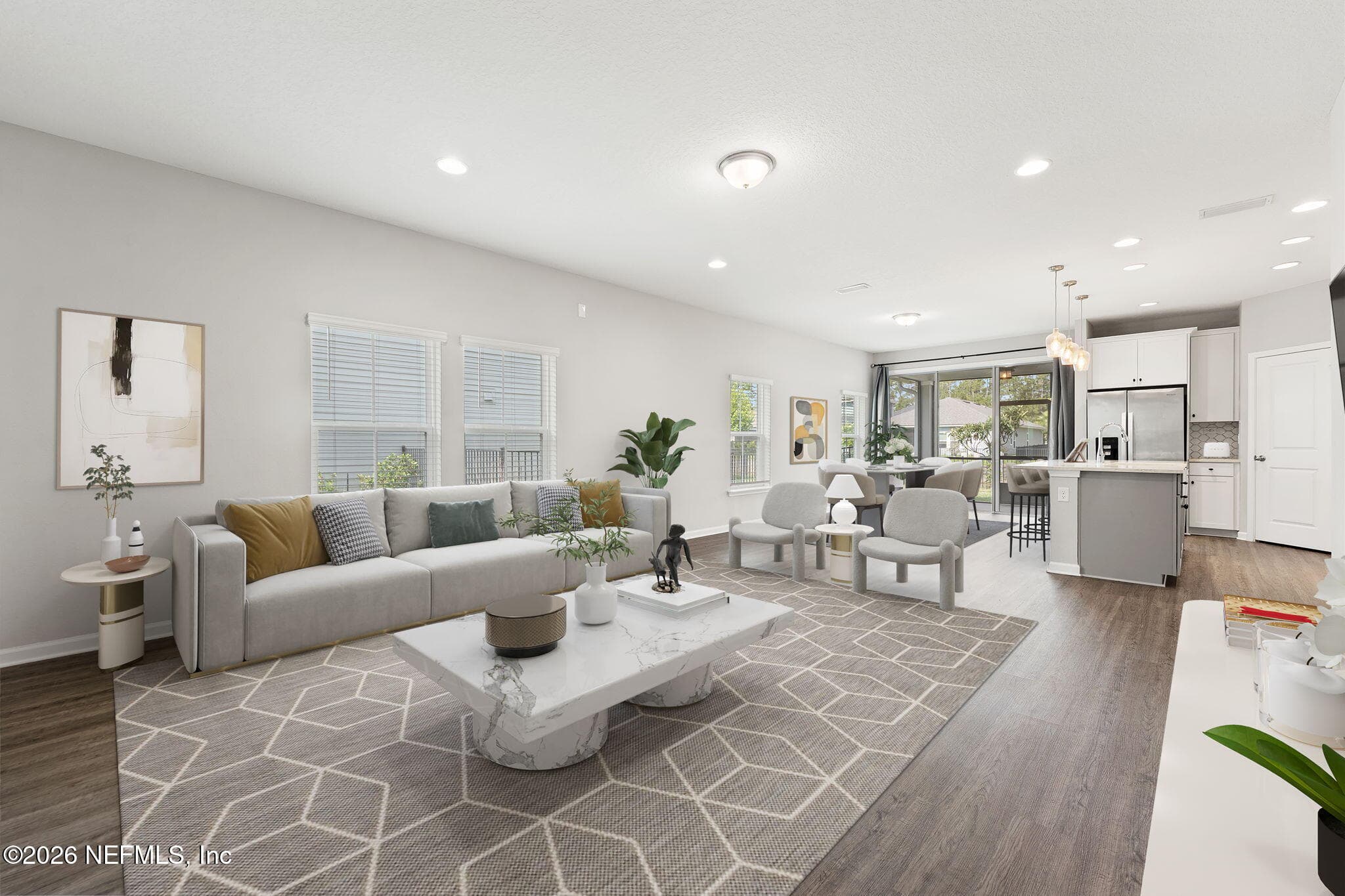Living Dining *virtually staged* — 2254 EAGLE TALON Circle, Fleming Island, FL 32003