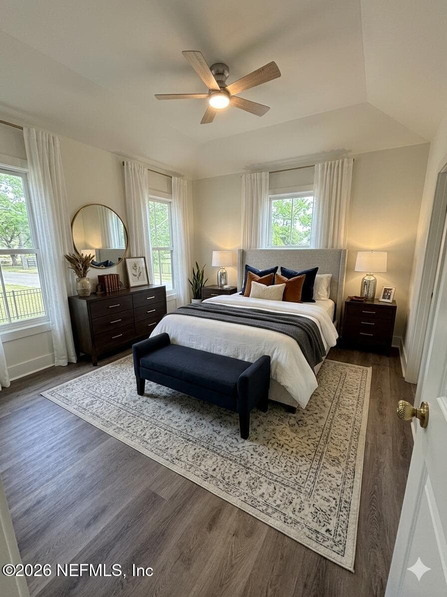 Virtually staged primary bedroom — 30 W 12TH Street, Jacksonville, FL 32206
