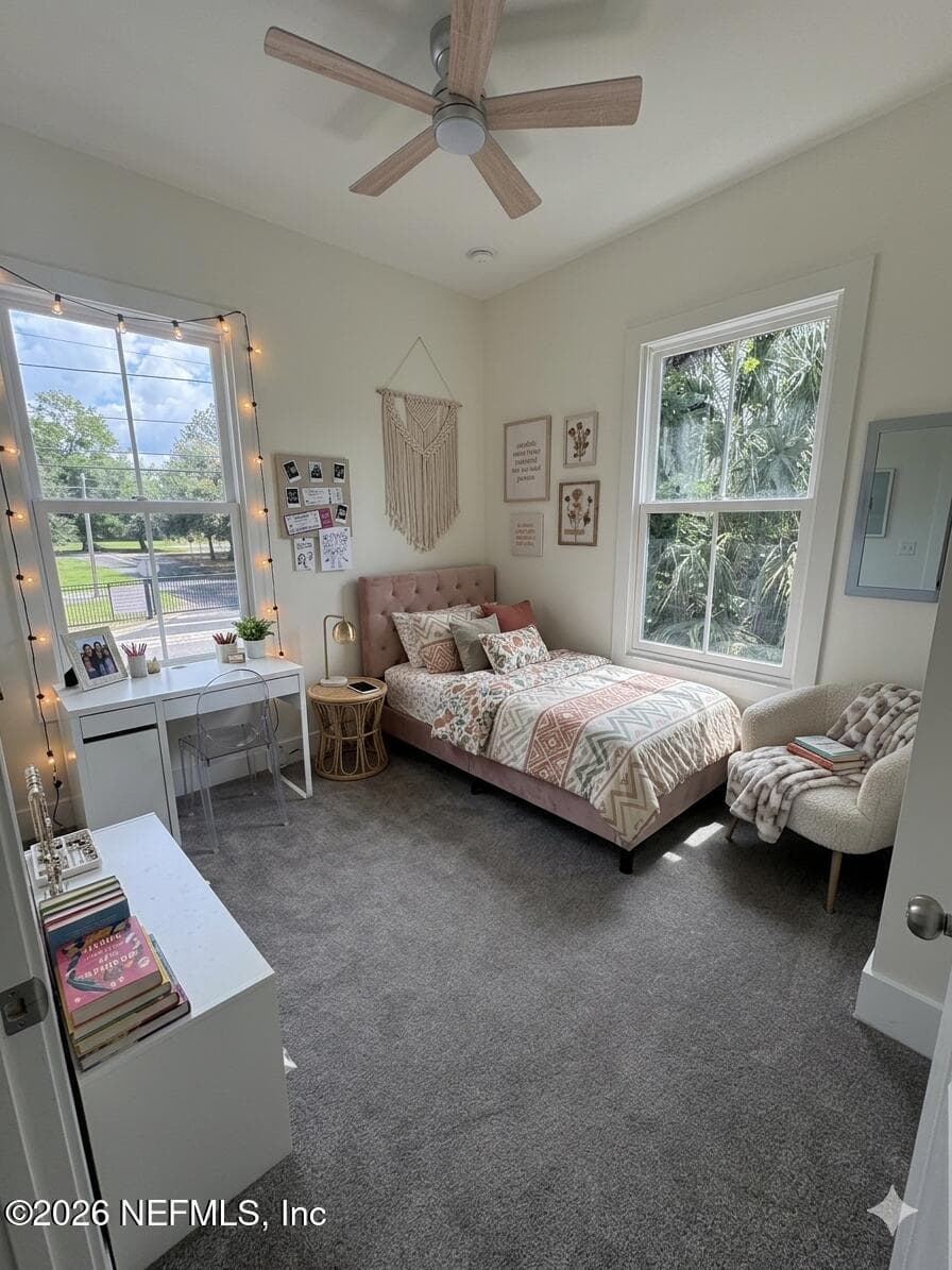 Virtually staged guest bedroom — 30 W 12TH Street, Jacksonville, FL 32206