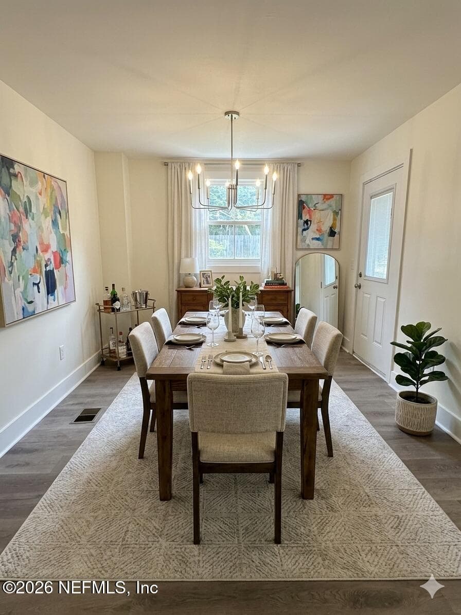 Virtually staged Dining room — 30 W 12TH Street, Jacksonville, FL 32206